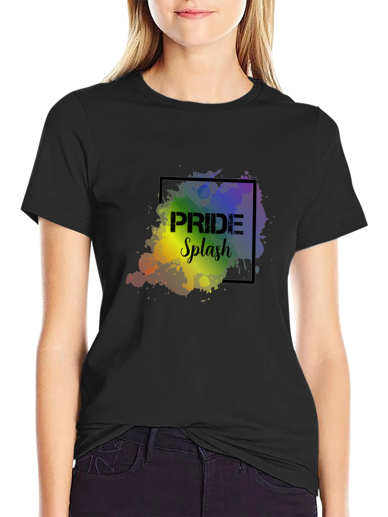 Pride Splash Graphic Tee - Black