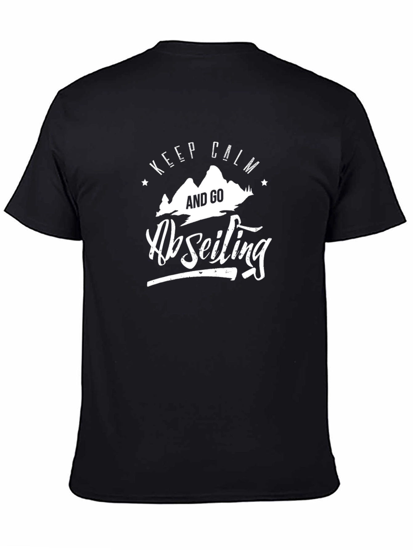 Keep Calm Abseiling Black T-Shirt