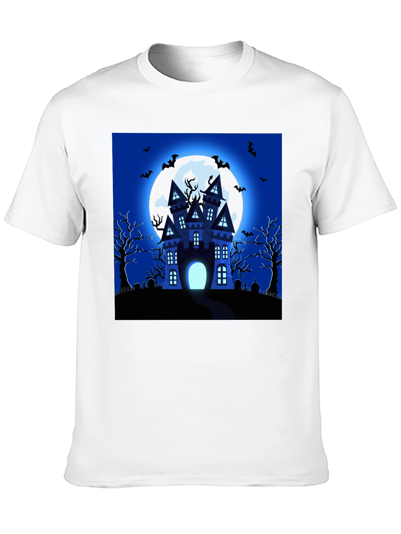 Halloween Haunted House Graphic T-Shirt