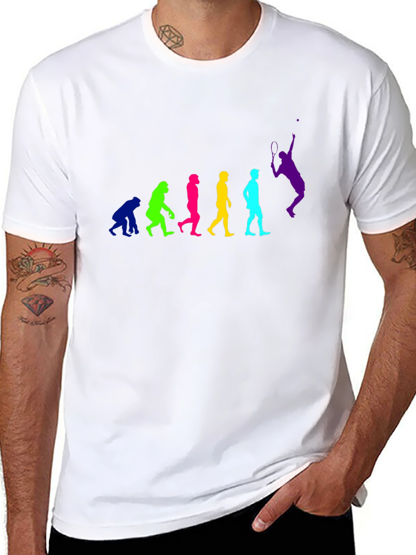 Evolution of Tennis Black T-Shirt