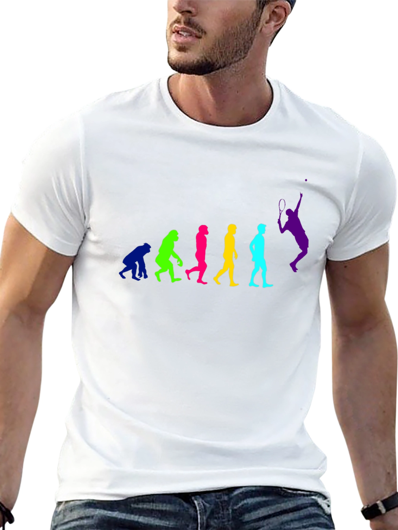 Evolution of Tennis Black T-Shirt