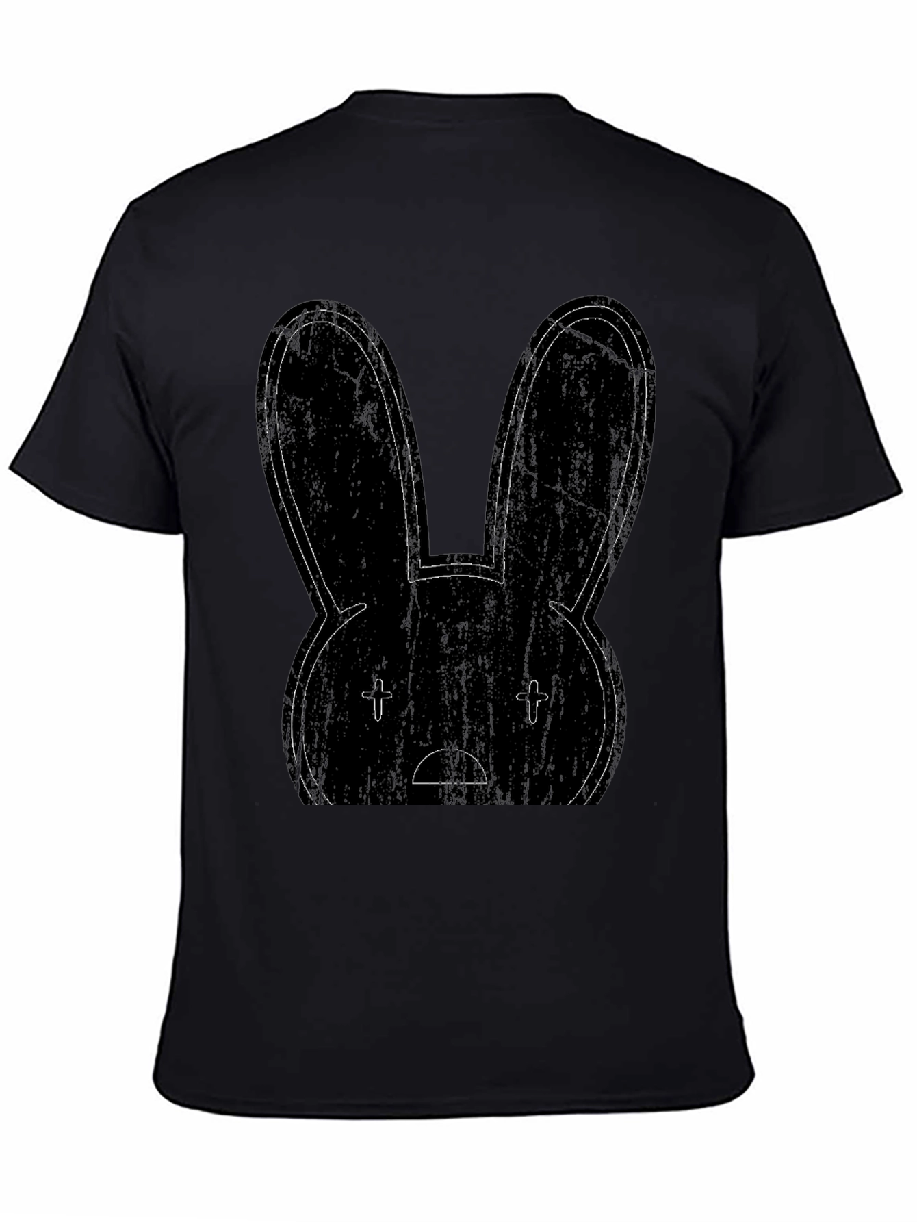 Bunny Face Graphic Black T-Shirt
