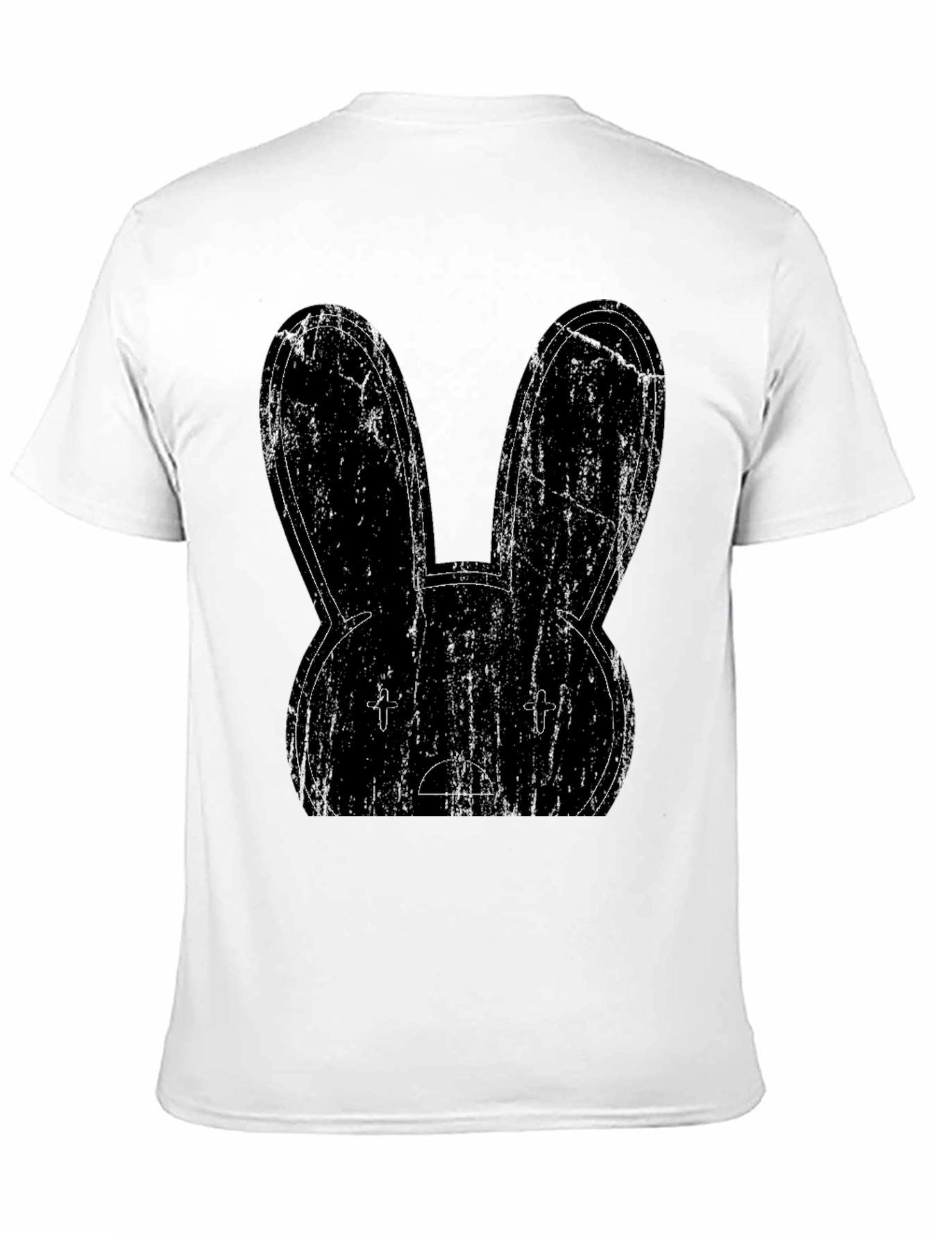 Bunny Face Graphic Black T-Shirt