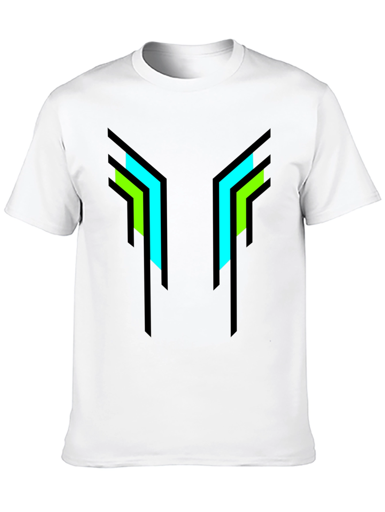 Geometric Print Black T-Shirt