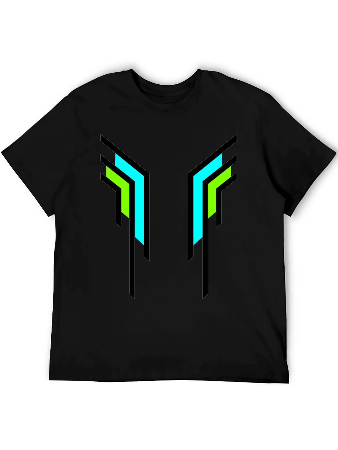 Geometric Print Black T-Shirt