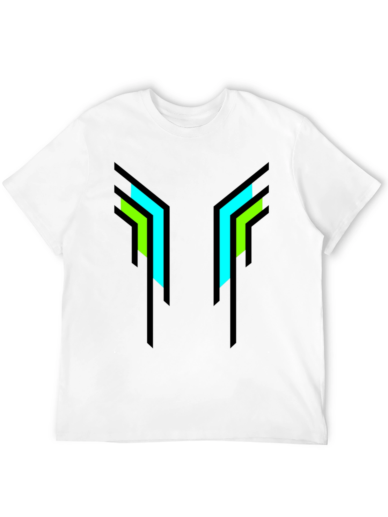 Geometric Print Black T-Shirt