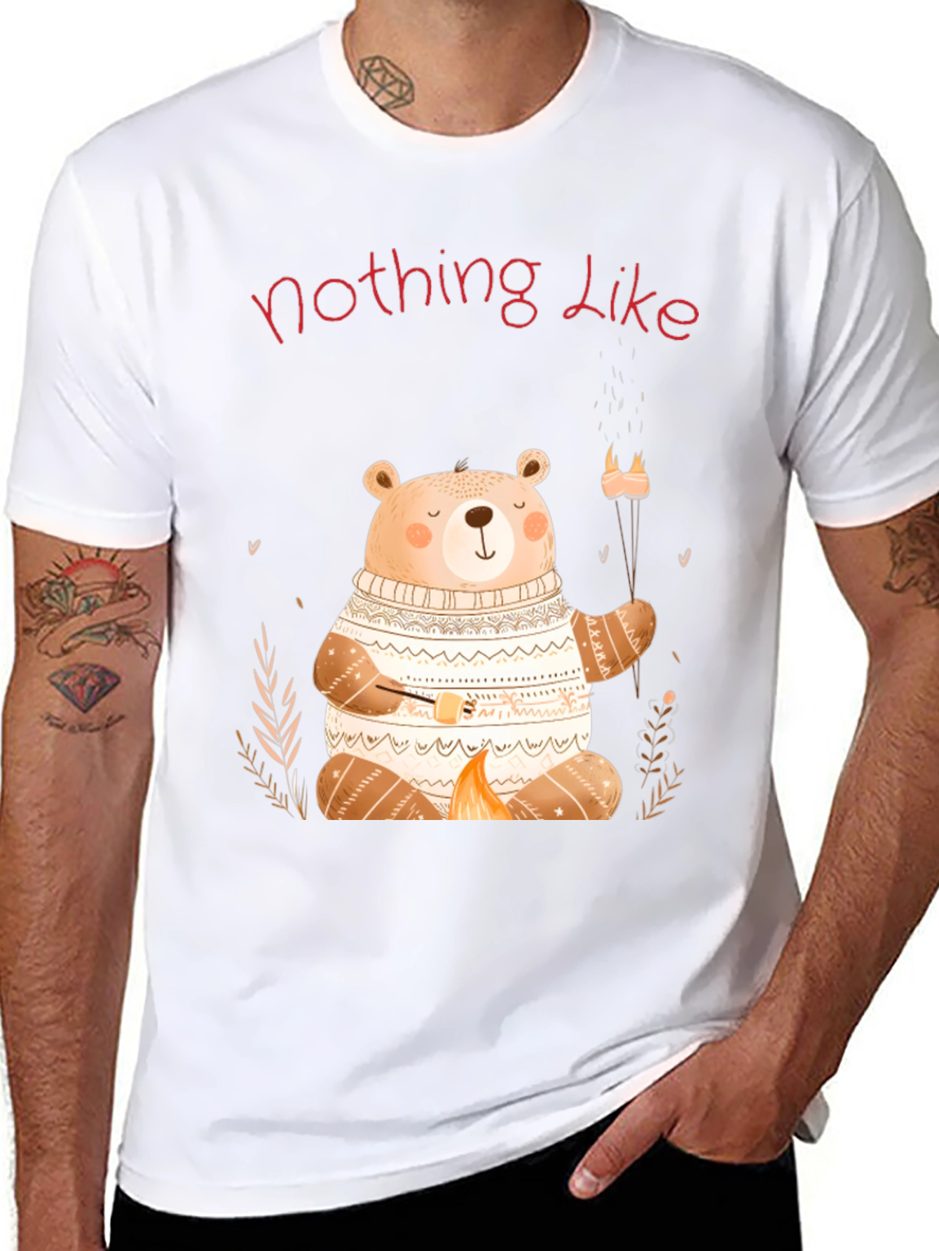 Cute Bear Campfire T-Shirt - Nothing Like It