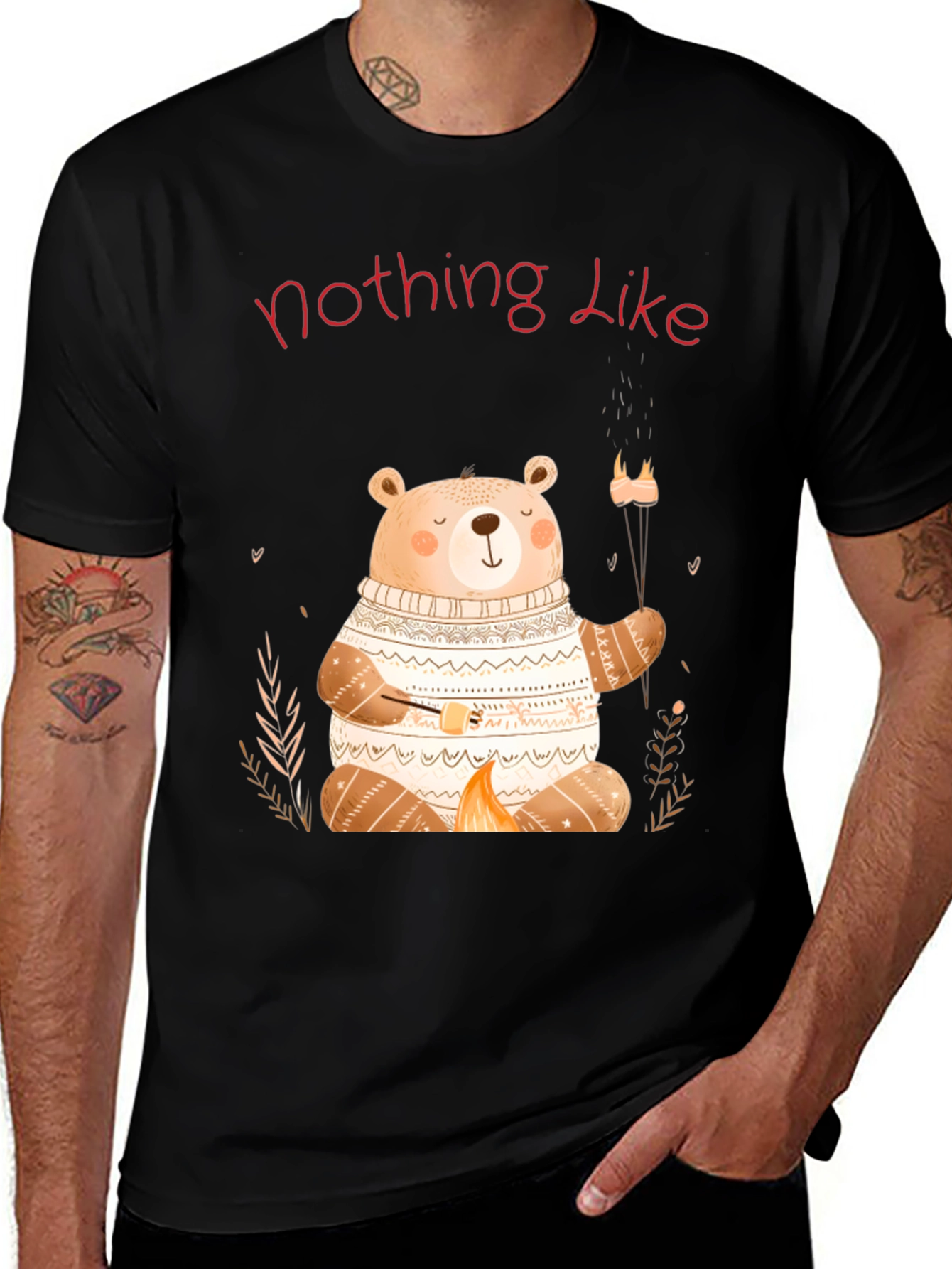 Cute Bear Campfire T-Shirt - Nothing Like It