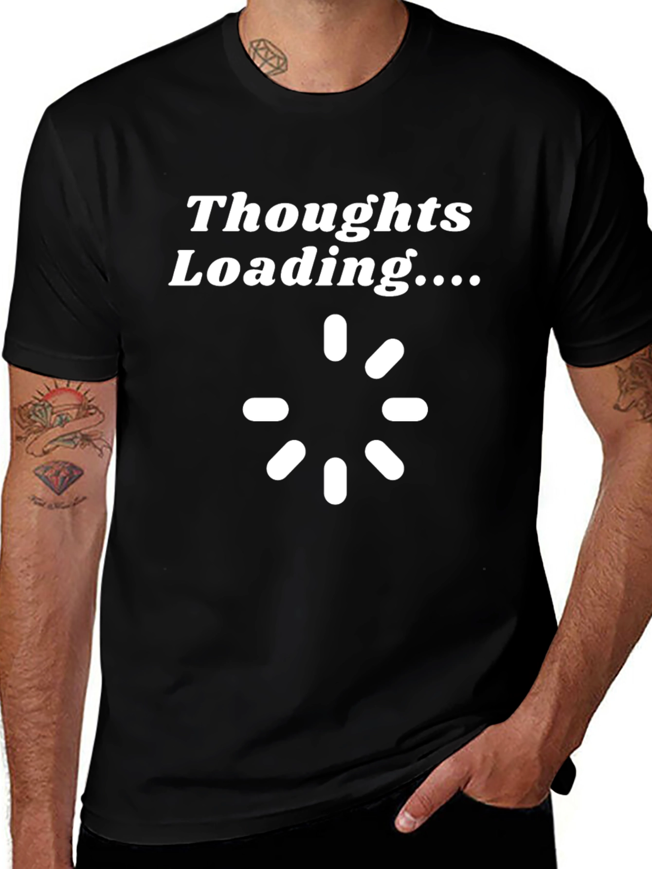 Thoughts Loading Funny Novelty T-Shirt