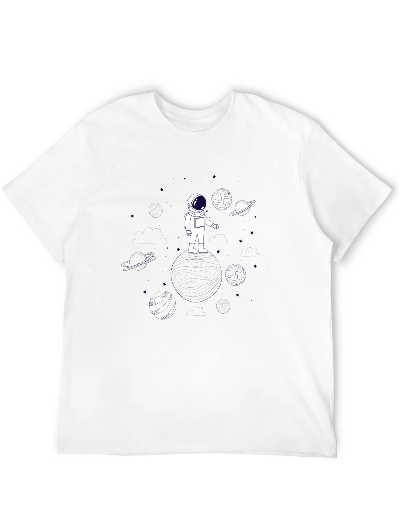 Astronaut Graphic Tee - Black Cotton T-Shirt