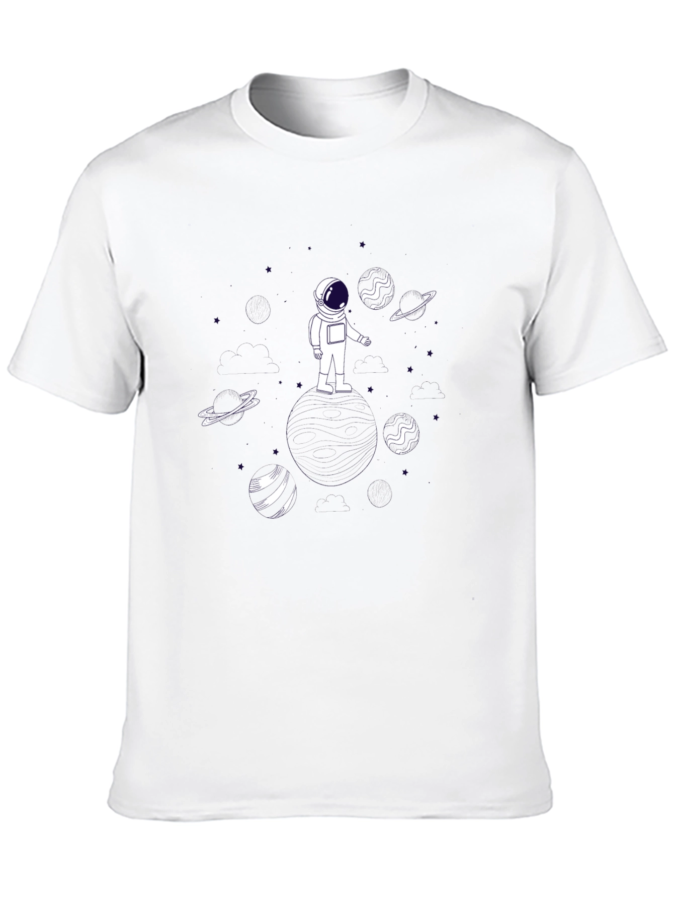Astronaut Graphic Tee - Black Cotton T-Shirt