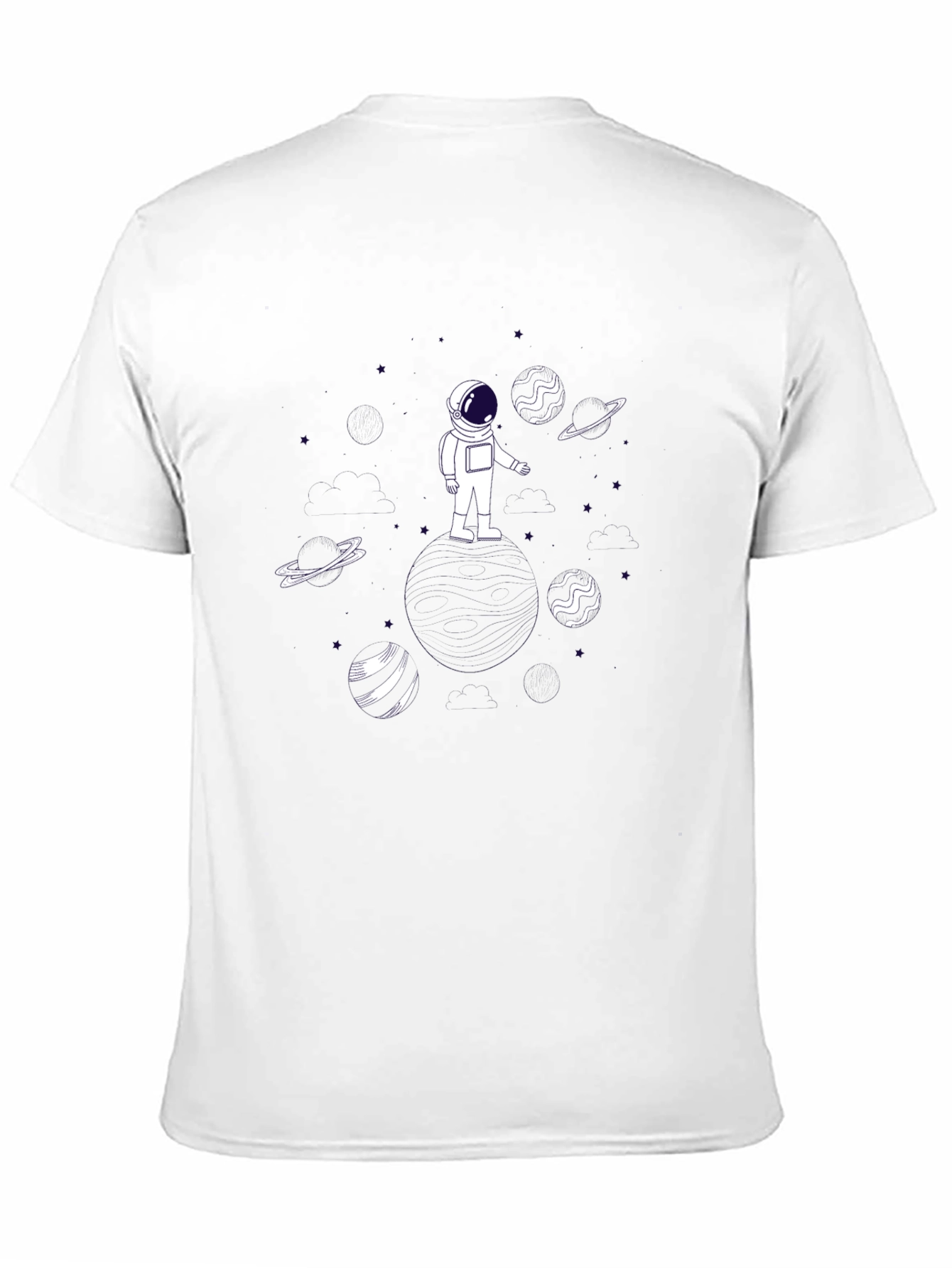 Astronaut Graphic Tee - Black Cotton T-Shirt