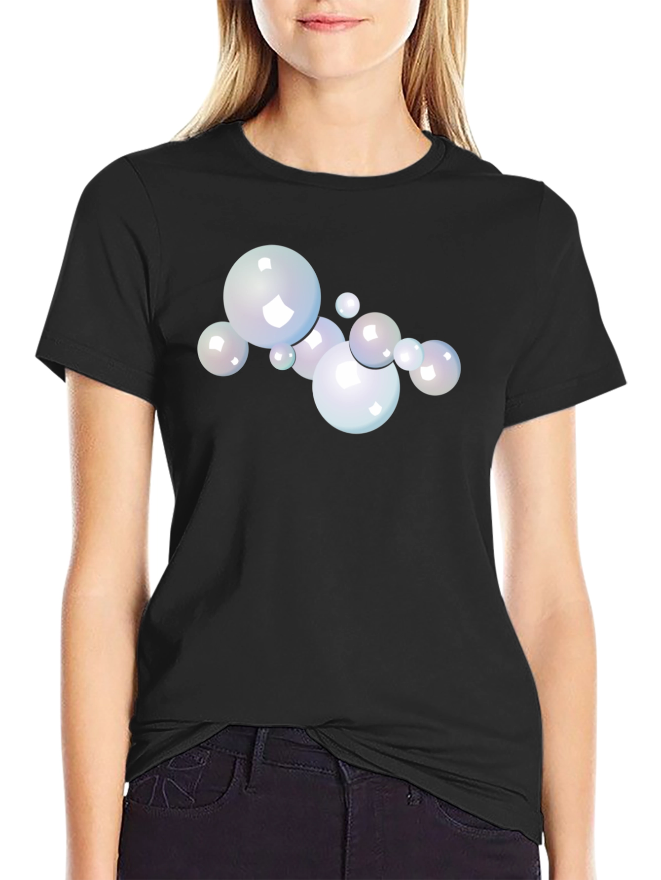 Bubble Graphic Black T-Shirt