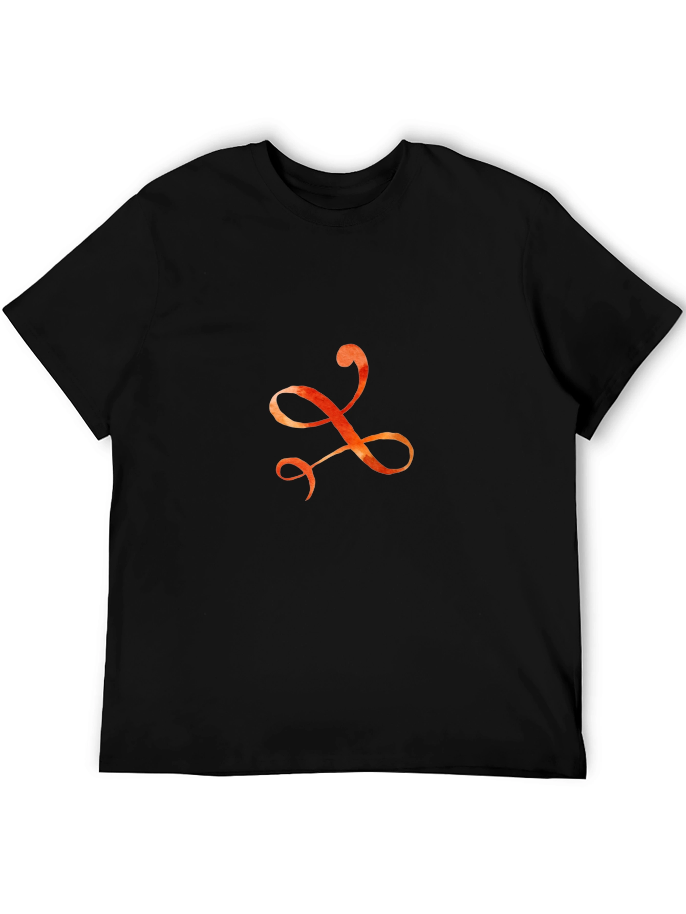 Elegant Script Symbol Black T-Shirt