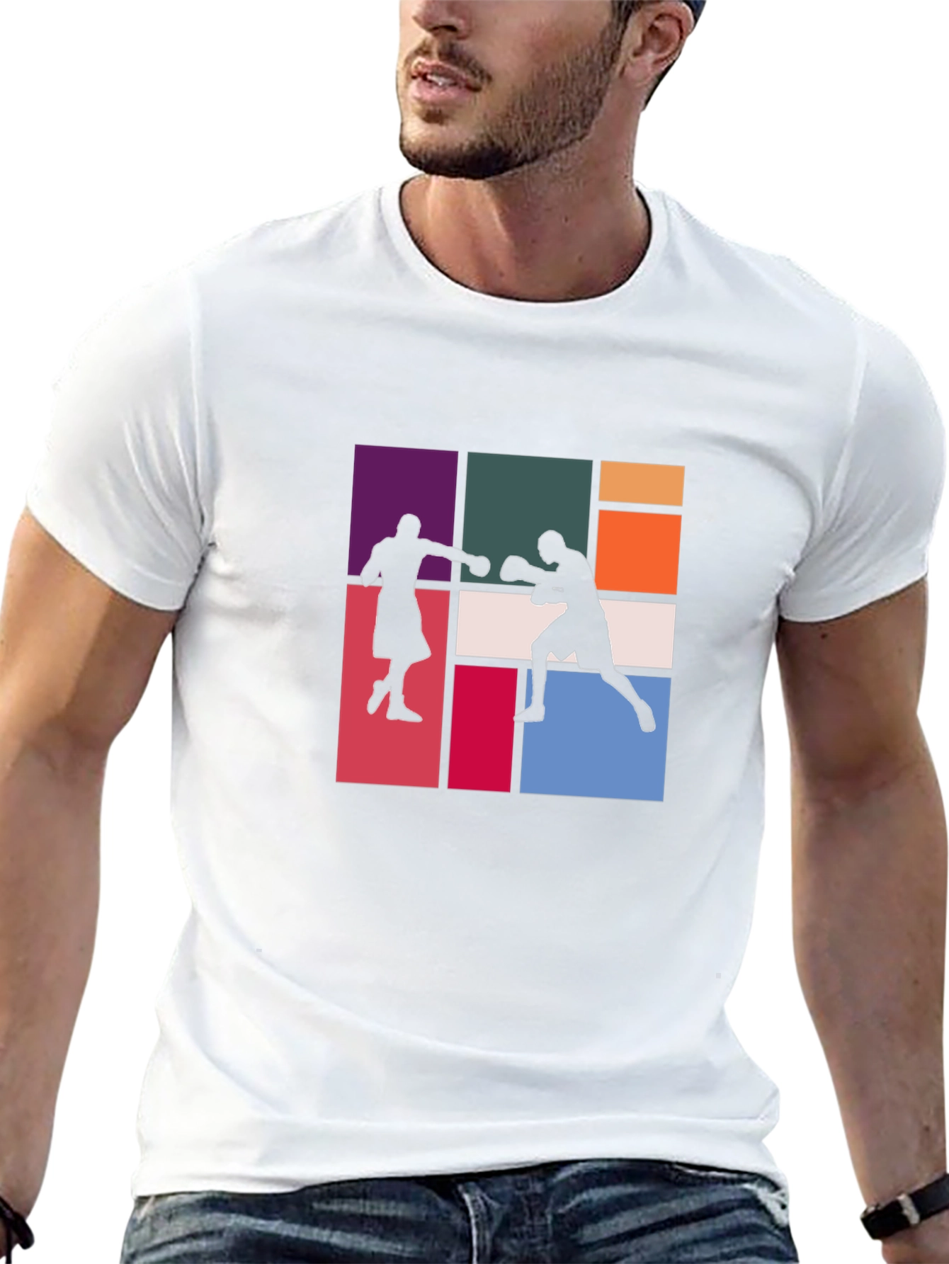 Retro Boxing Silhouette T-Shirt
