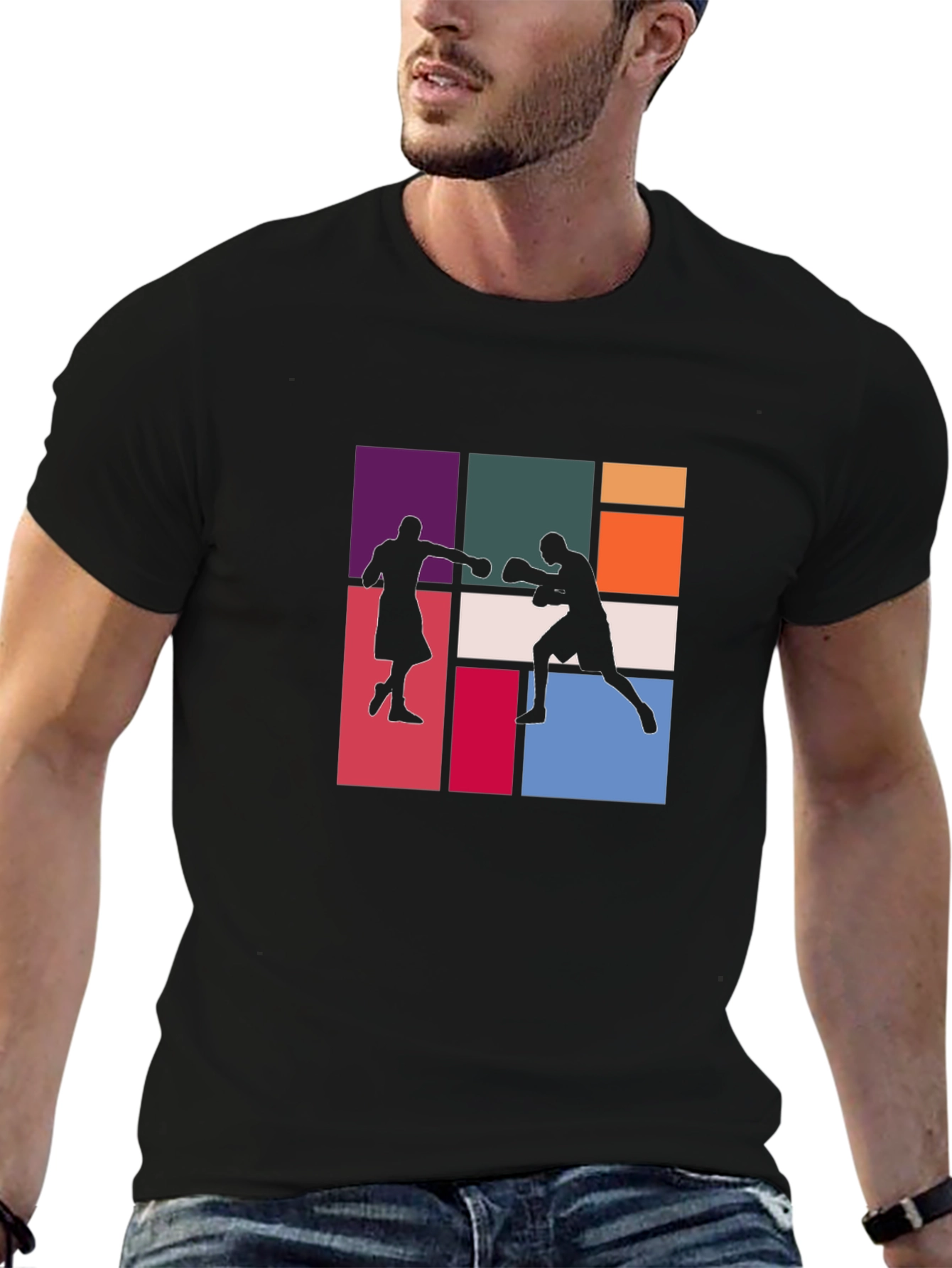 Retro Boxing Silhouette T-Shirt