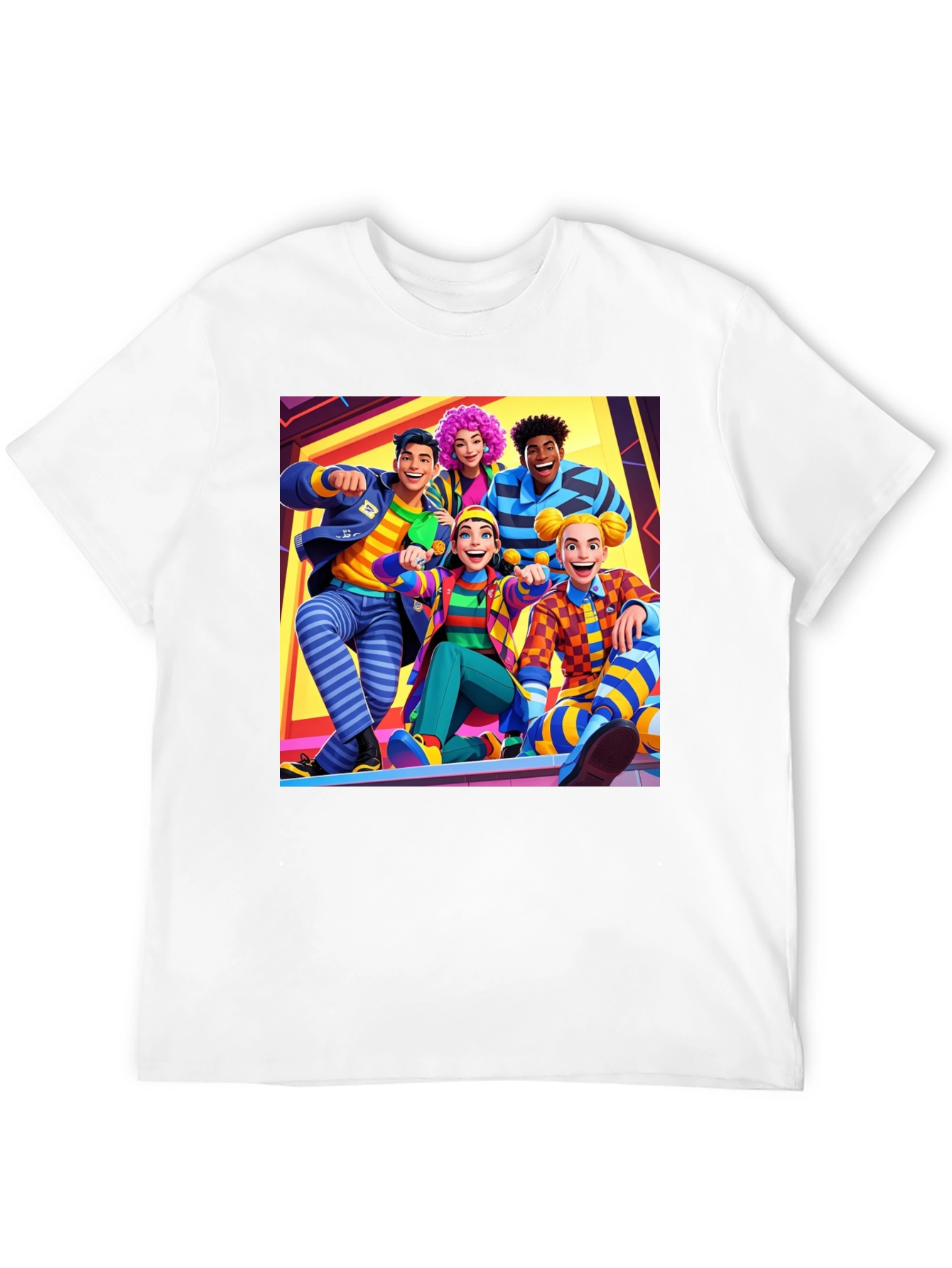 Fun Cartoon Crew Black Tee