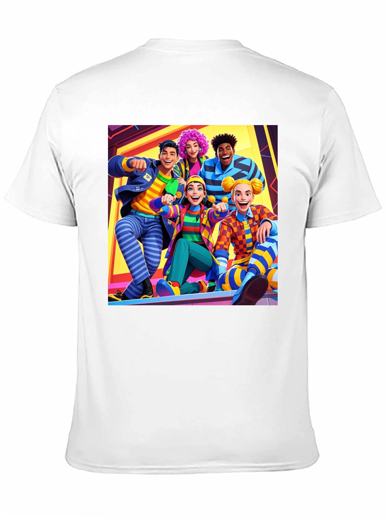 Fun Cartoon Crew Black Tee