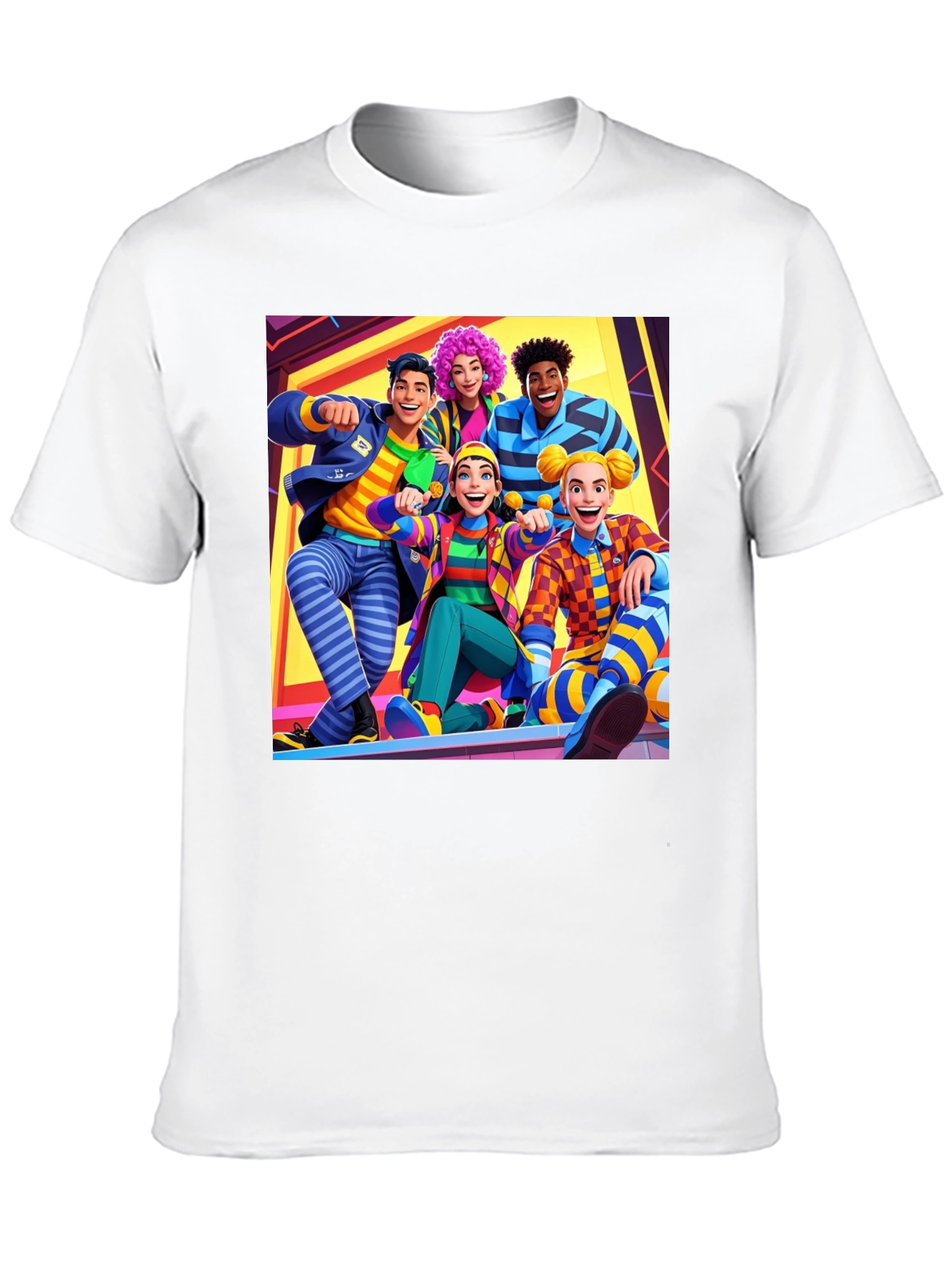 Fun Cartoon Crew Black Tee
