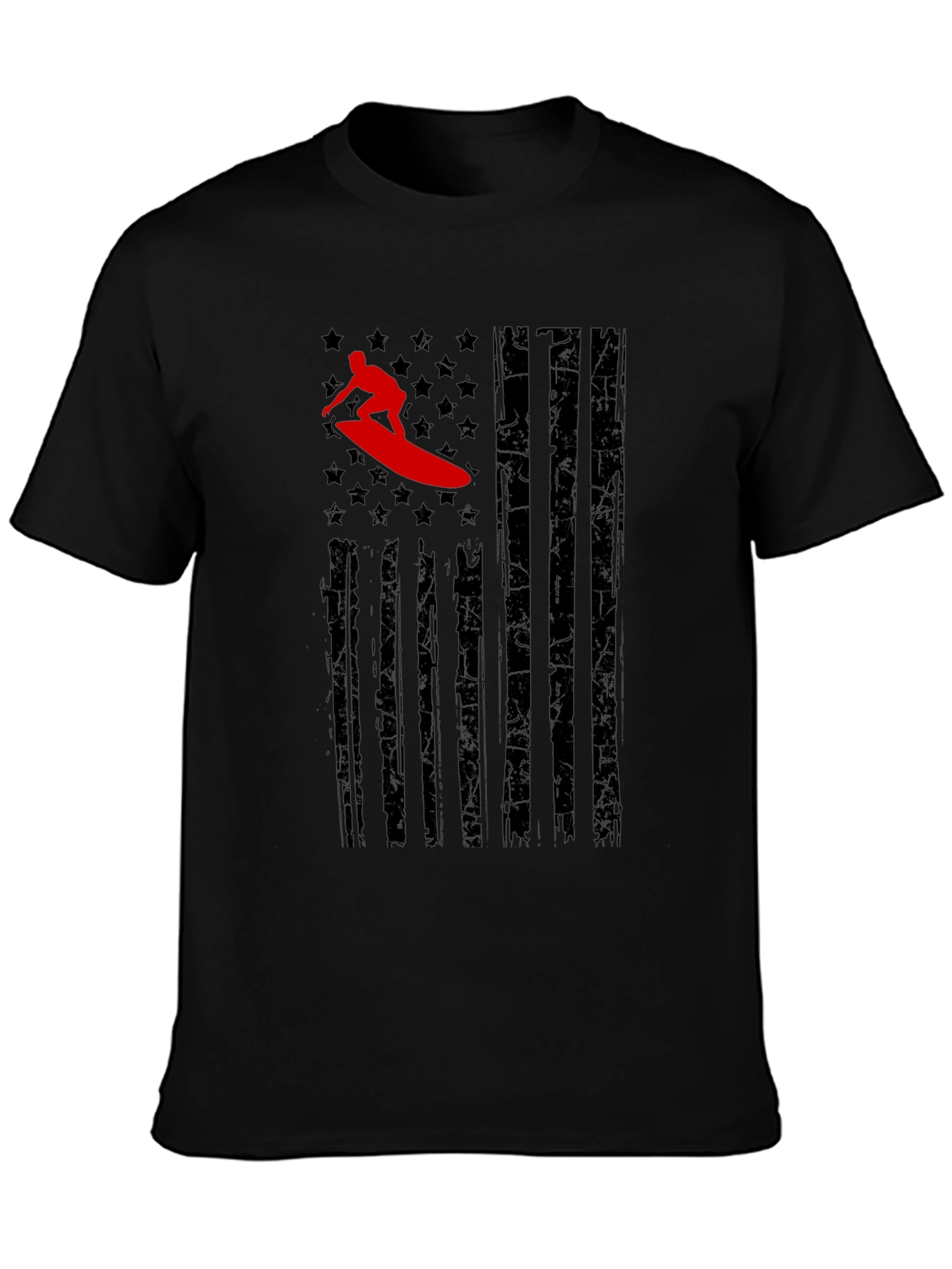 Surfer American Flag Graphic T-Shirt