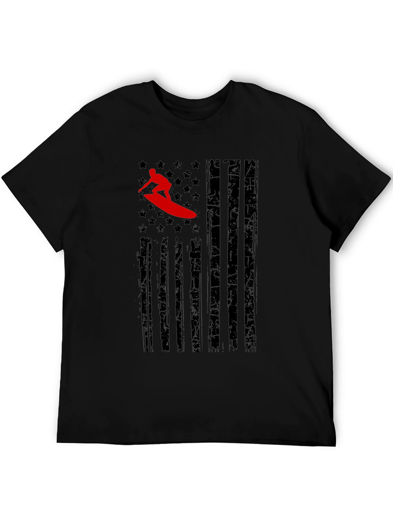 Surfer American Flag Graphic T-Shirt