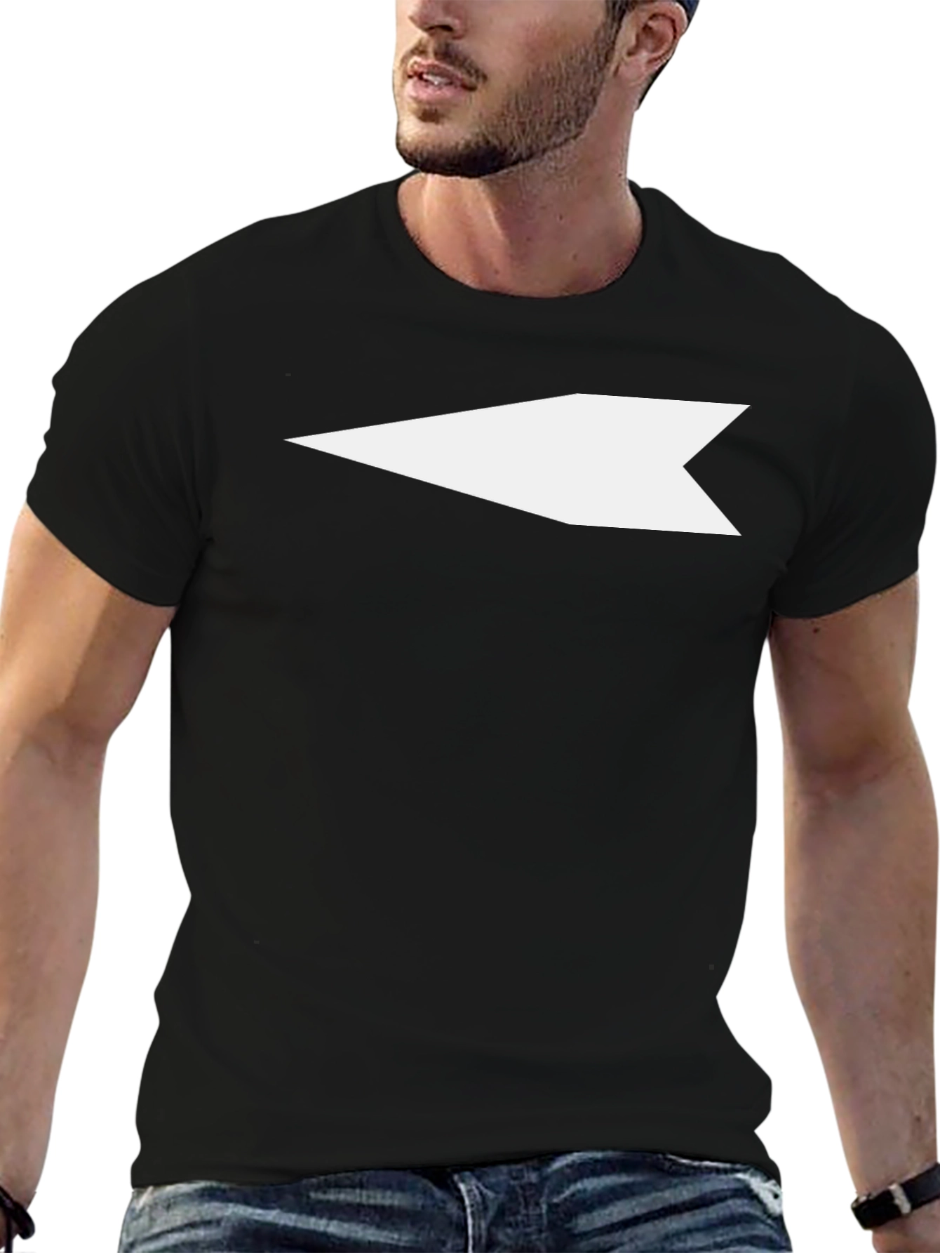 Modern Arrow Graphic T-Shirt - Black