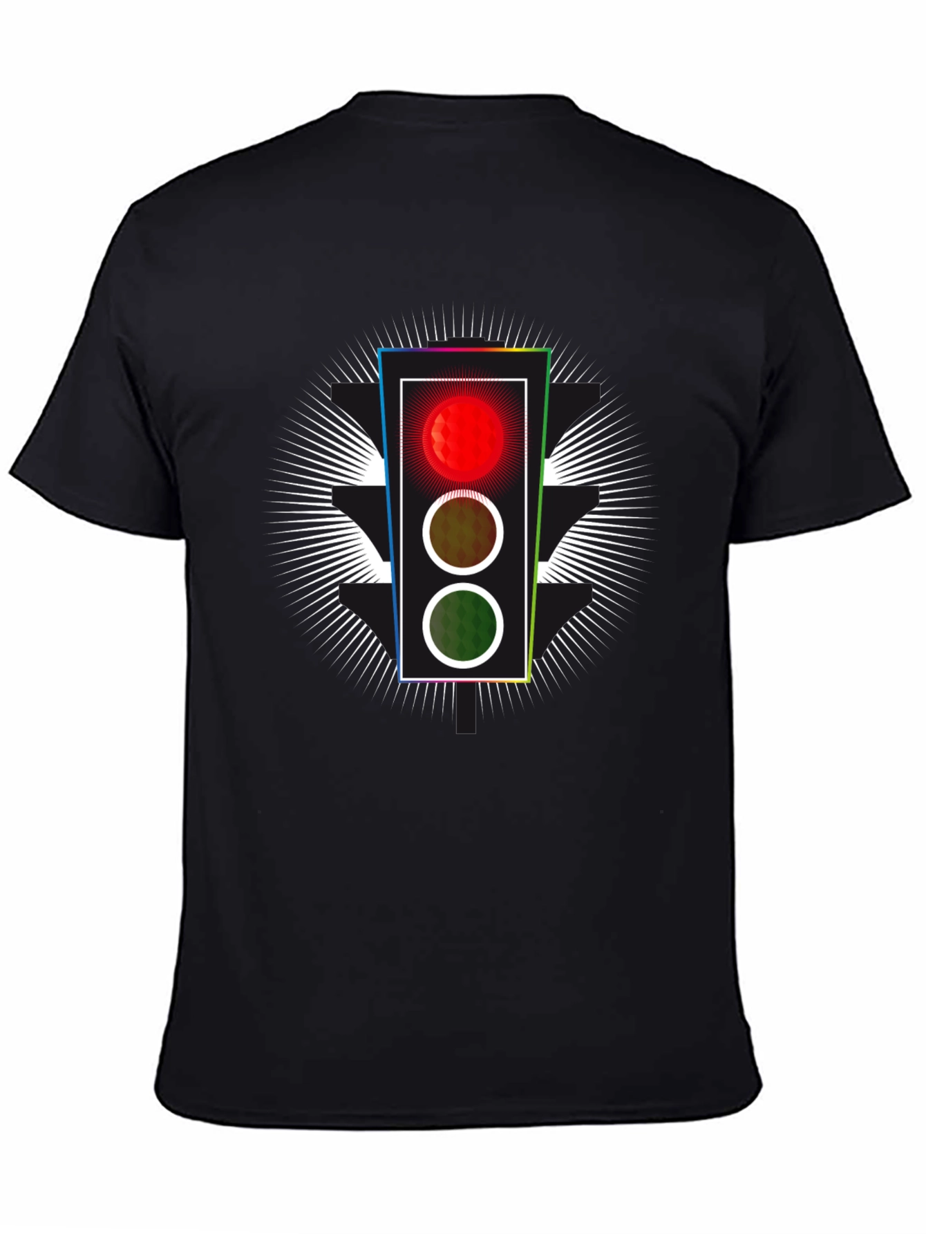 Traffic Light Graphic Tee - Black T-Shirt