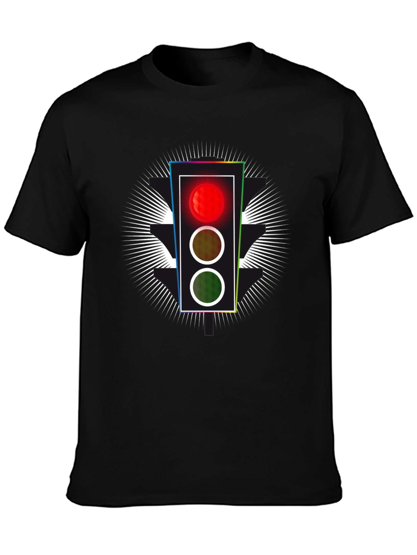 Traffic Light Graphic Tee - Black T-Shirt