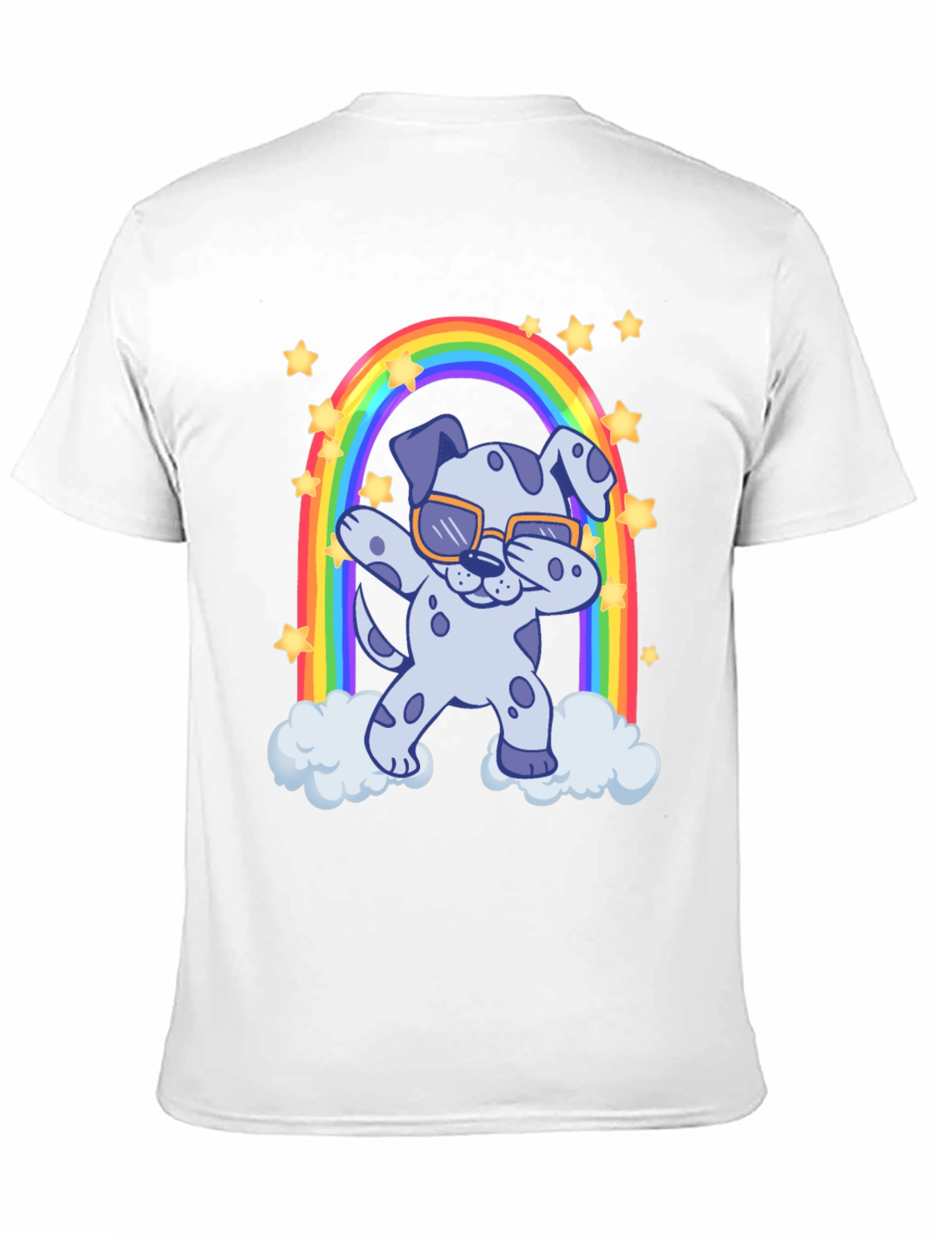 Dabbing Dalmatian Rainbow T-Shirt