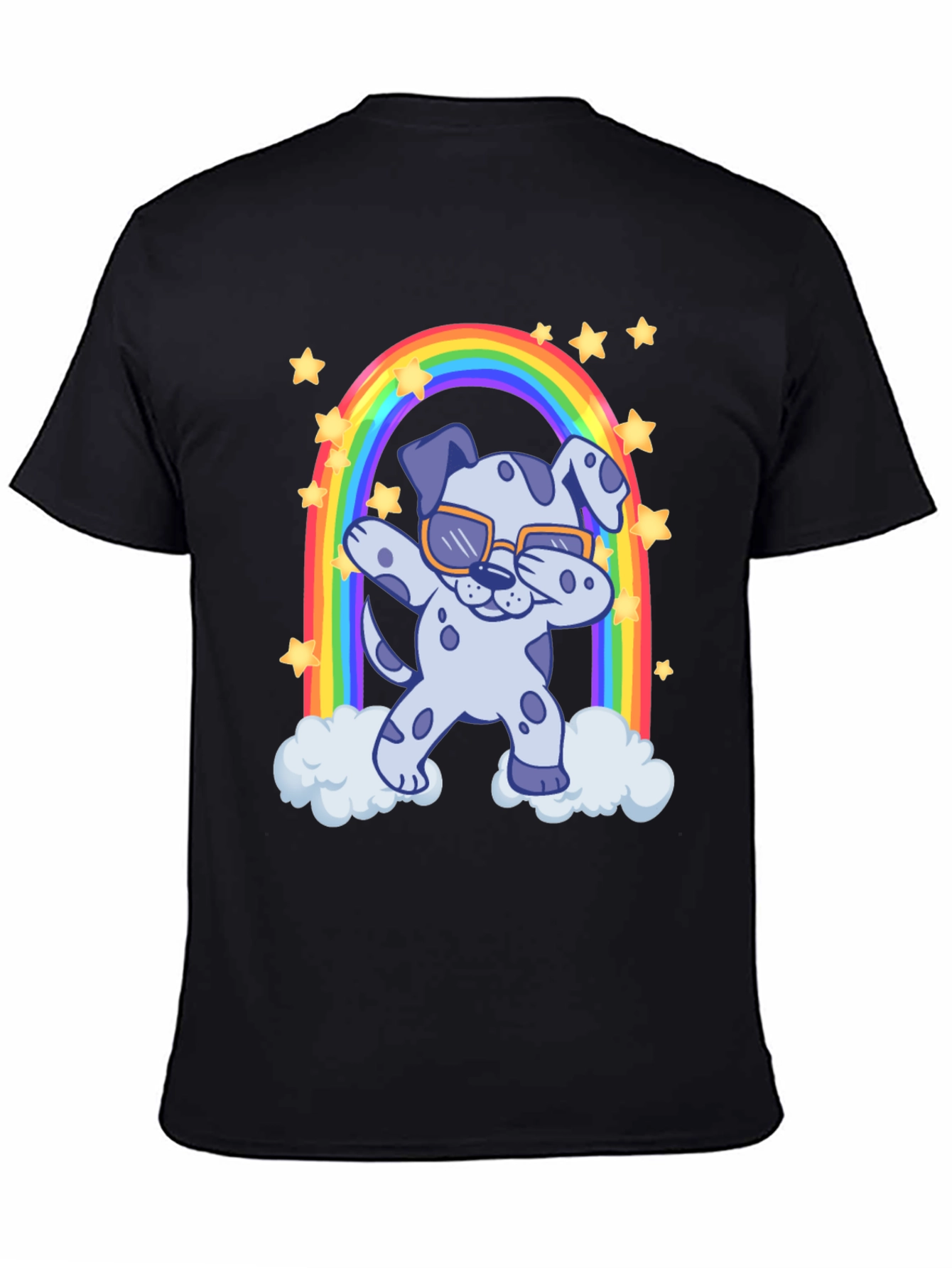 Dabbing Dalmatian Rainbow T-Shirt