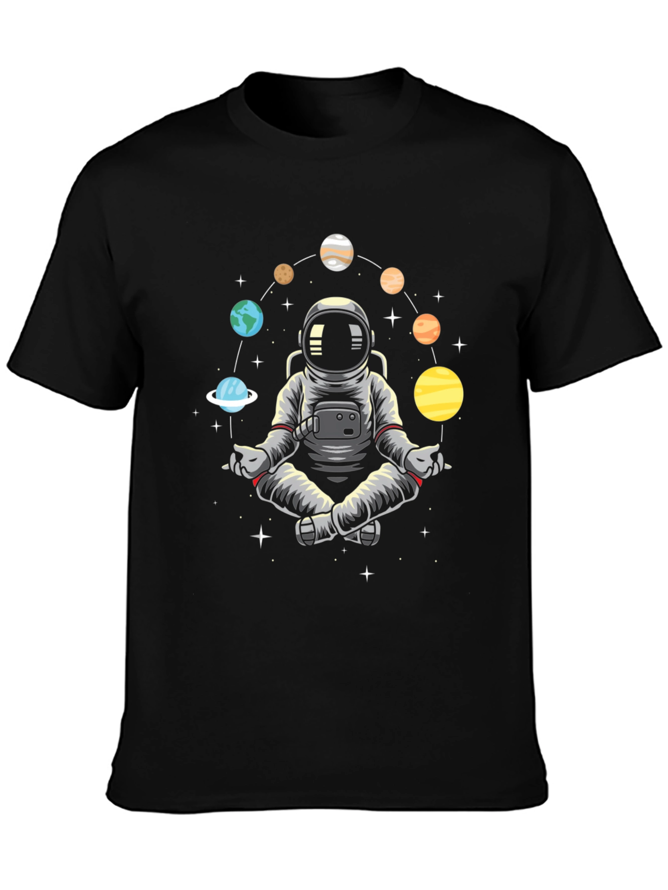 Astronaut Planet Meditate T-Shirt
