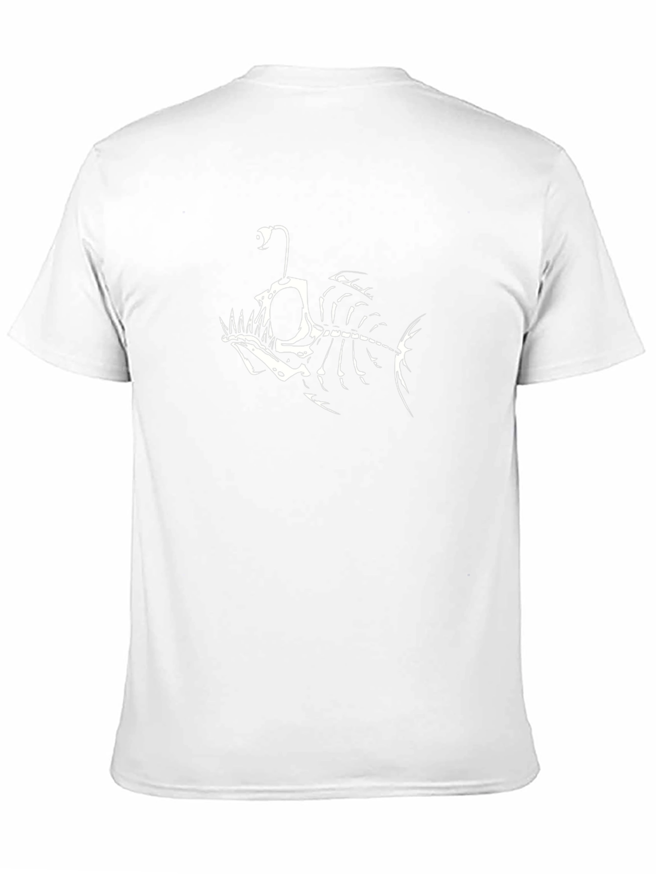 Anglerfish Skeleton Graphic Tee - Black Cotton T-Shirt