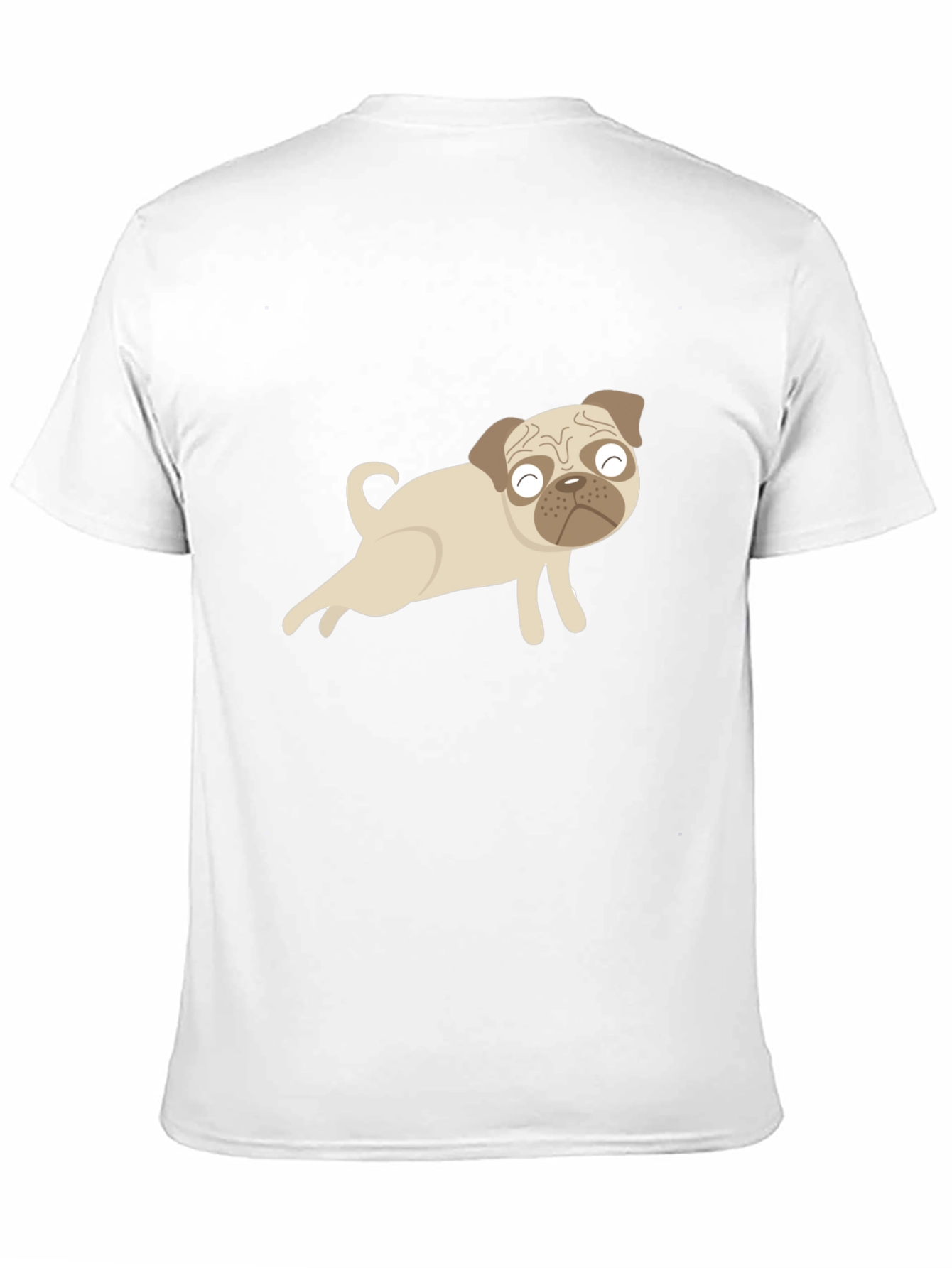 Cute Pug Graphic Black T-Shirt