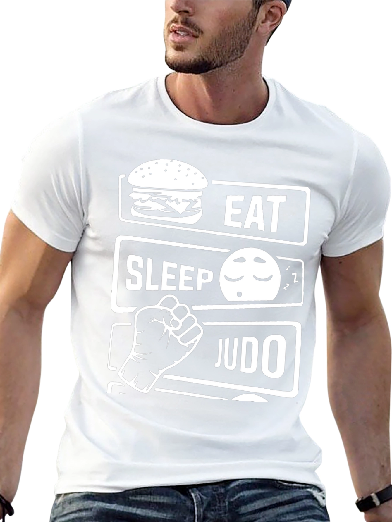 Eat Sleep Judo T-Shirt - Martial Arts Funny Tee