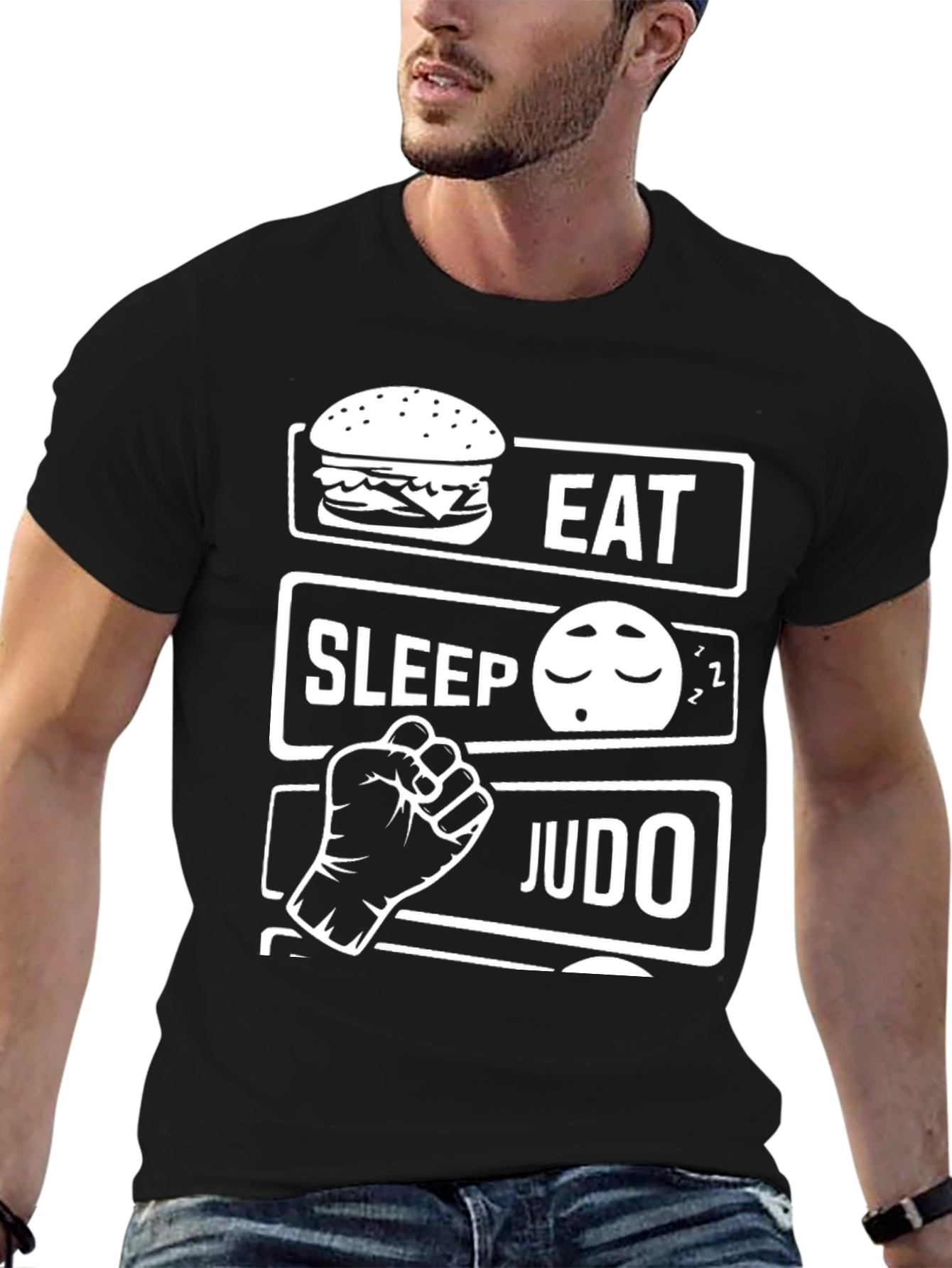 Eat Sleep Judo T-Shirt - Martial Arts Funny Tee
