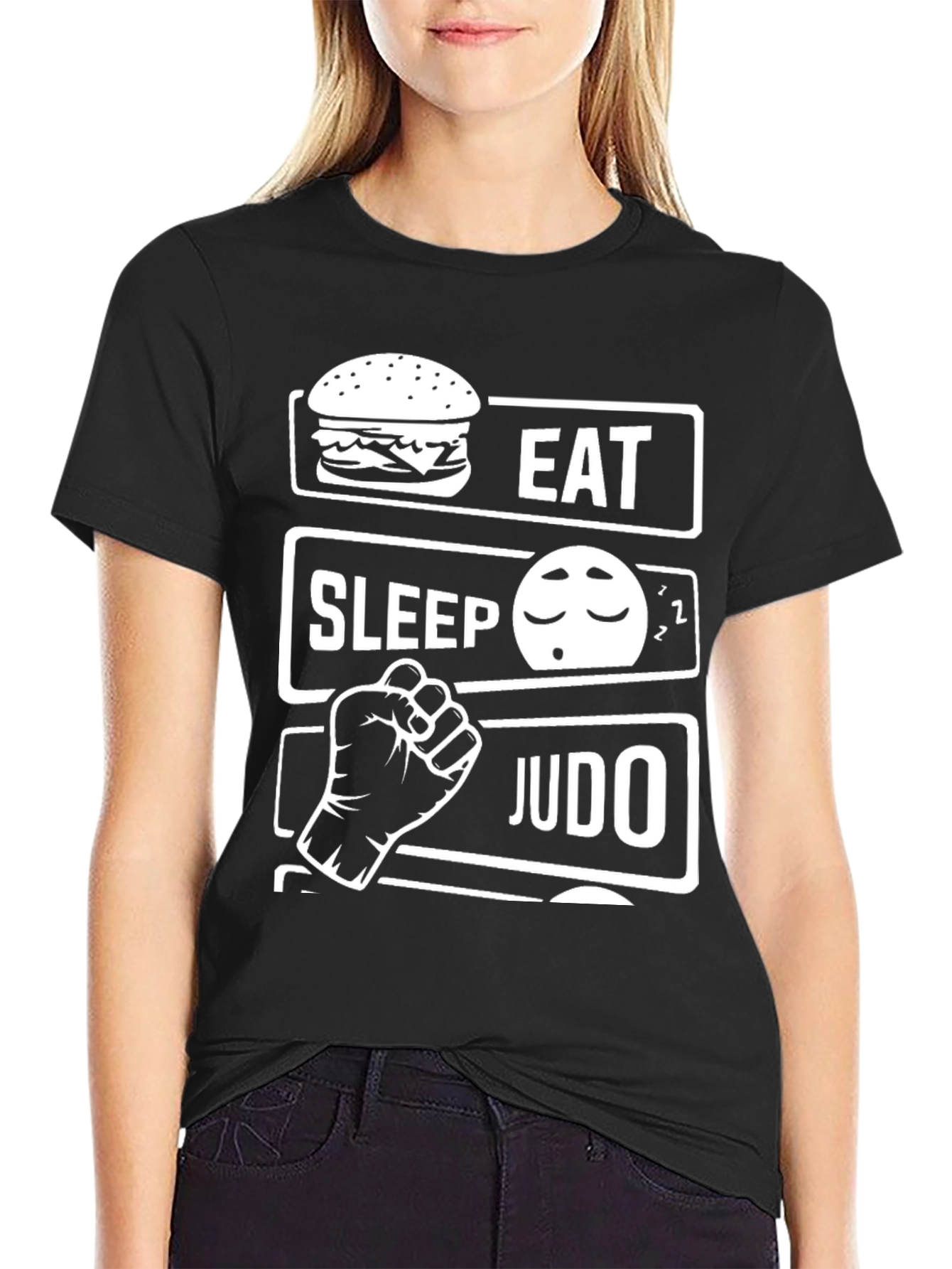 Eat Sleep Judo T-Shirt - Martial Arts Funny Tee