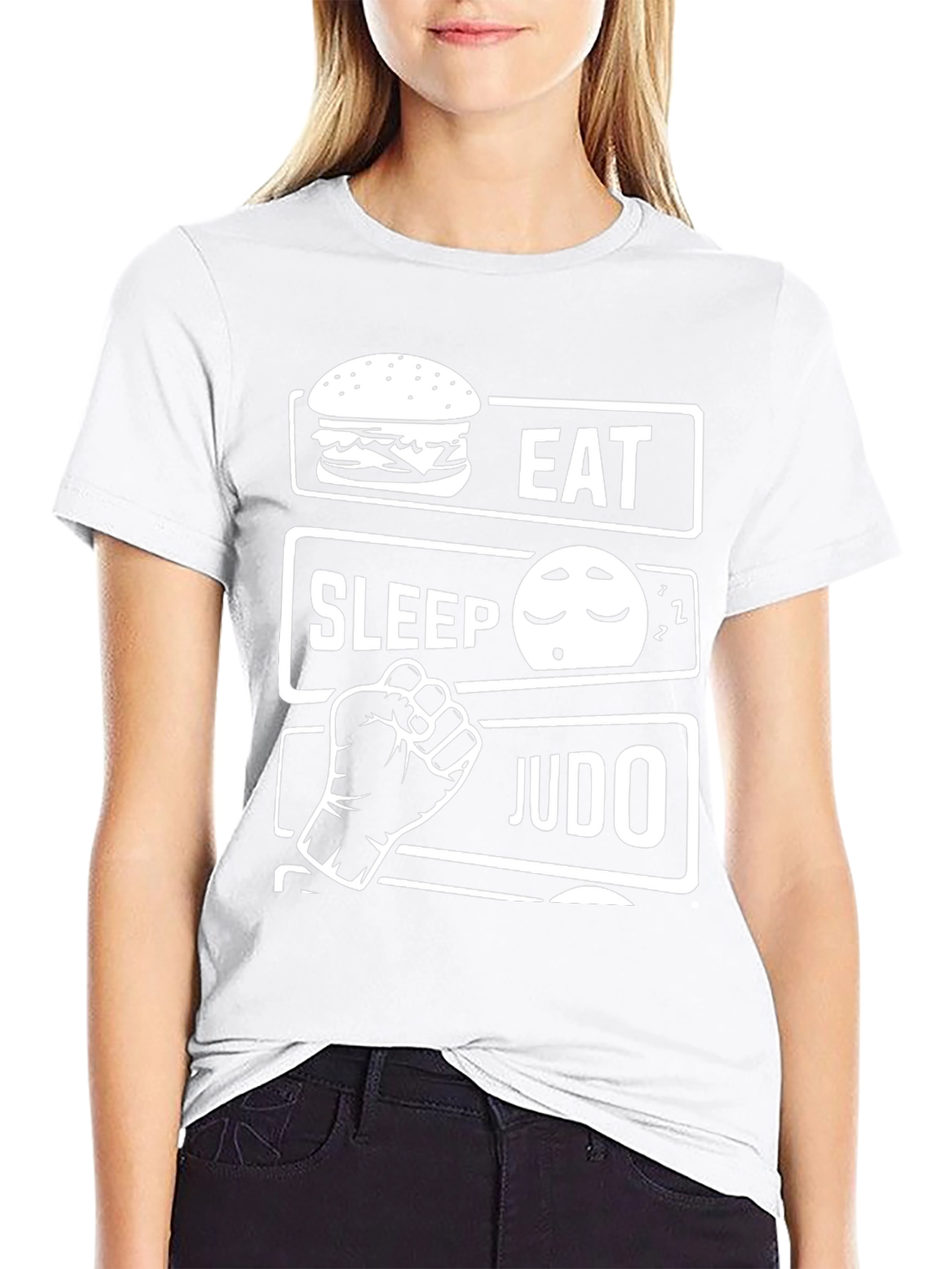 Eat Sleep Judo T-Shirt - Martial Arts Funny Tee