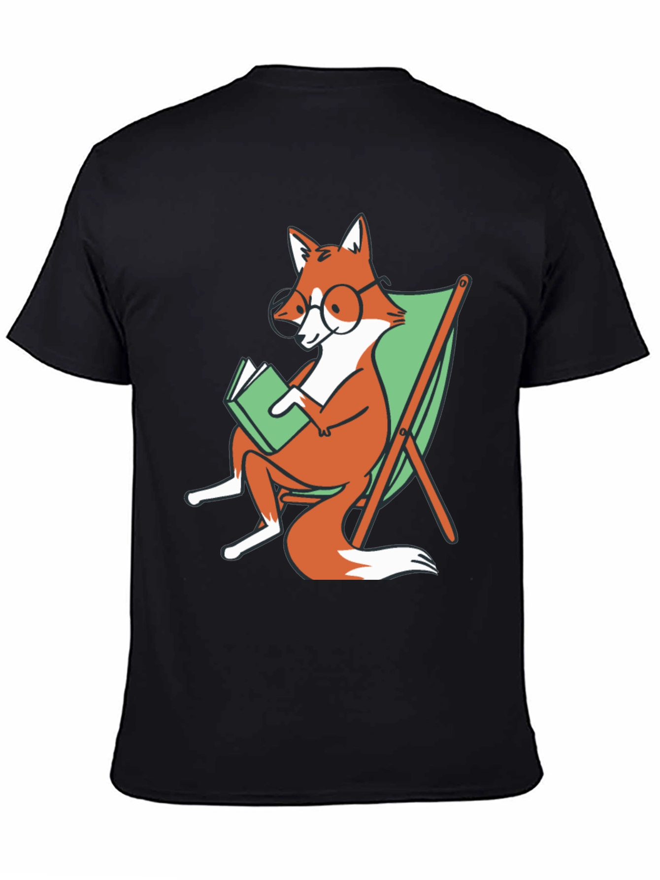 Fox Reading Book T-Shirt - Smart & Casual