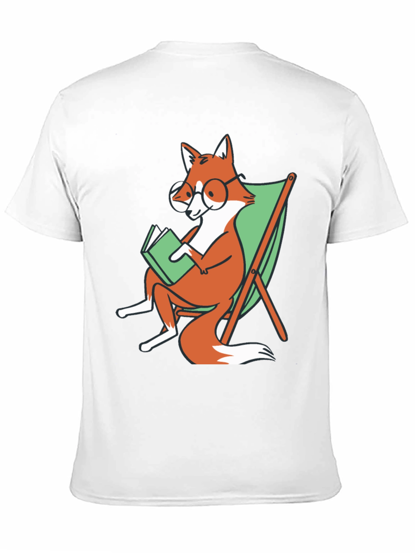 Fox Reading Book T-Shirt - Smart & Casual
