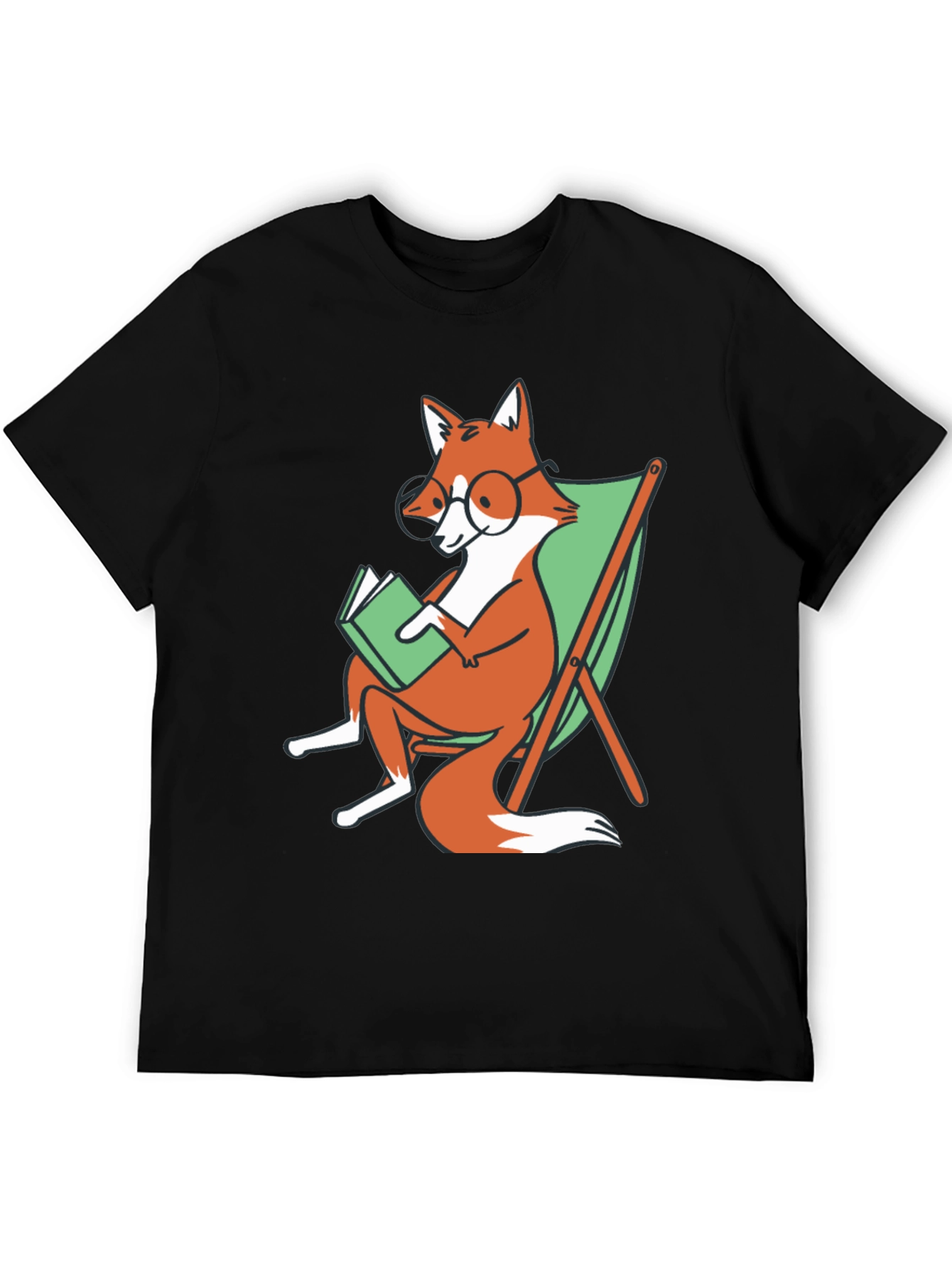 Fox Reading Book T-Shirt - Smart & Casual