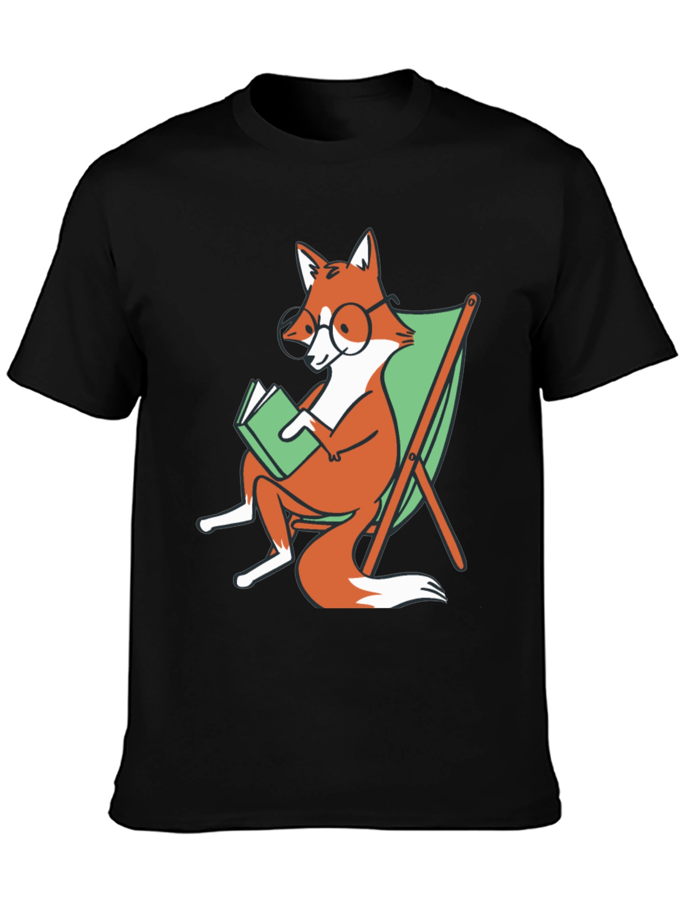 Fox Reading Book T-Shirt - Smart & Casual