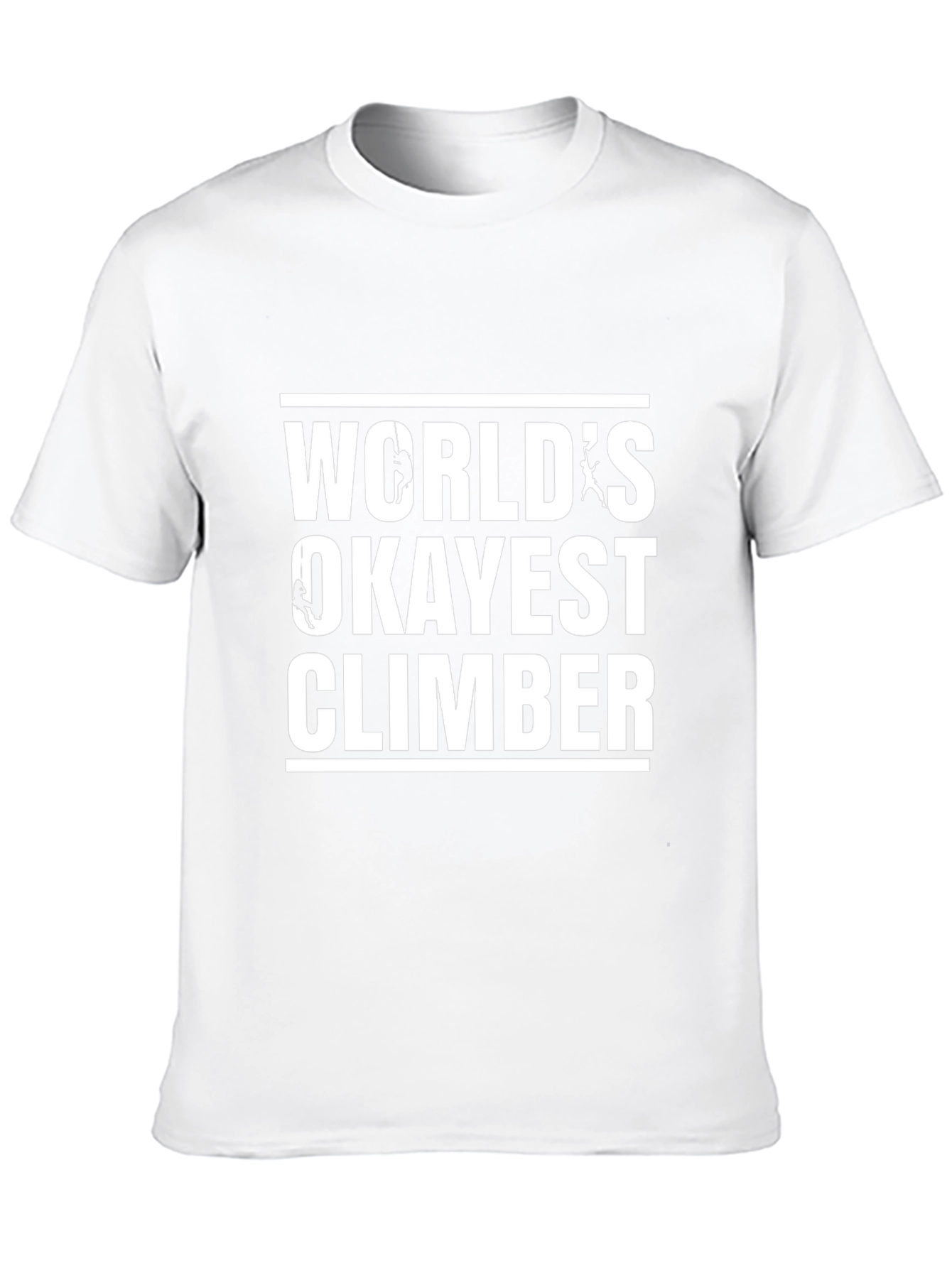 Worlds Okayest Climber Black T-Shirt