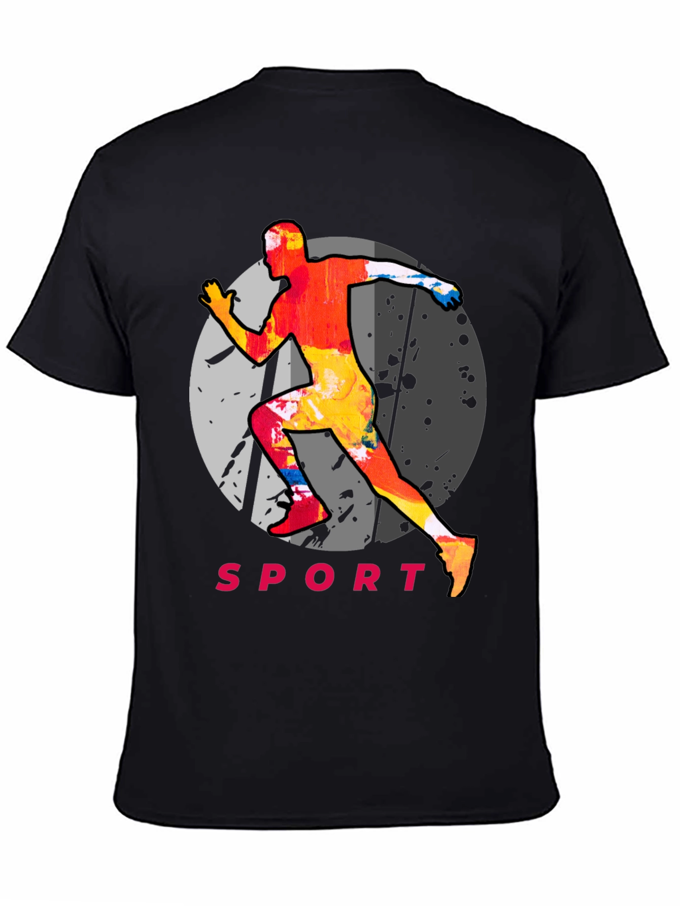 Mens Sport Graphic Tee - Athlete Print