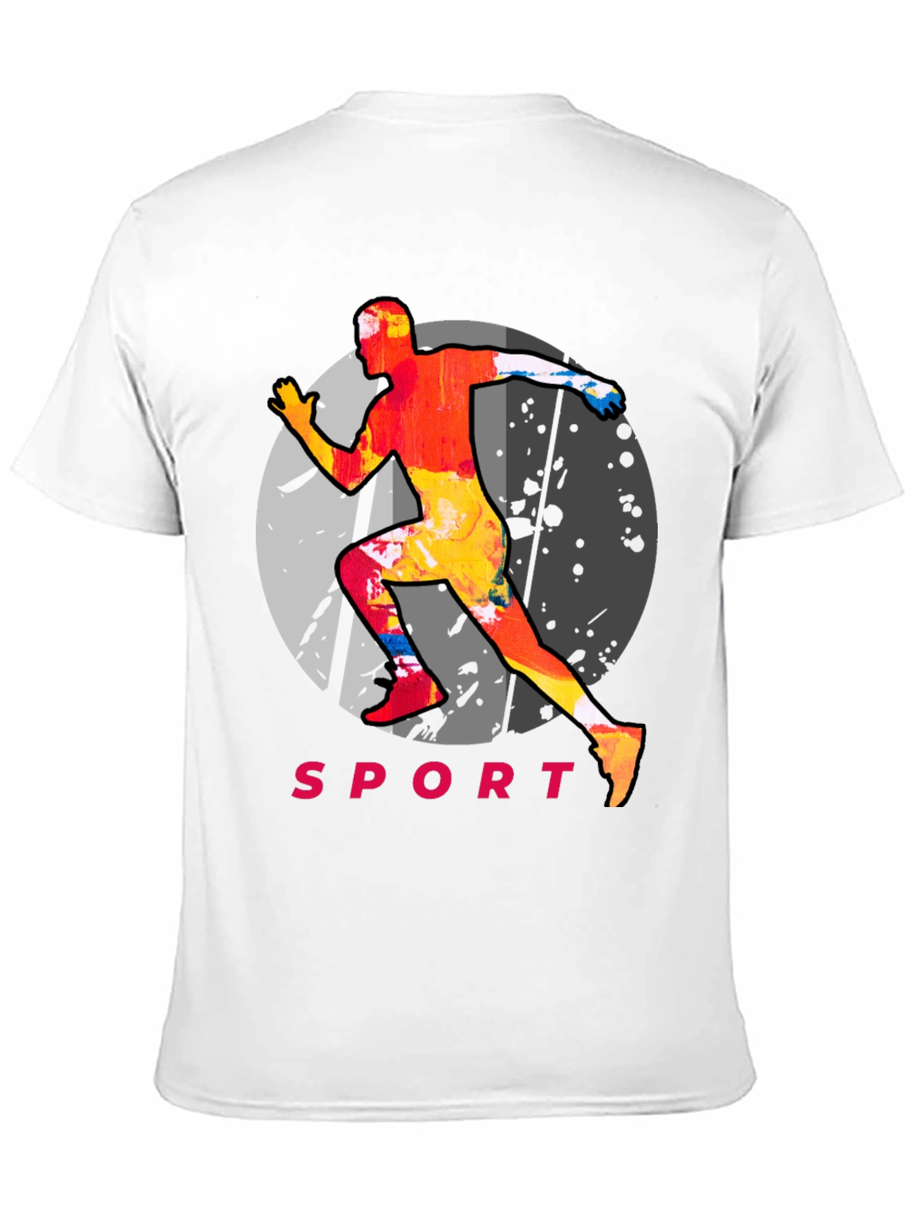 Mens Sport Graphic Tee - Athlete Print