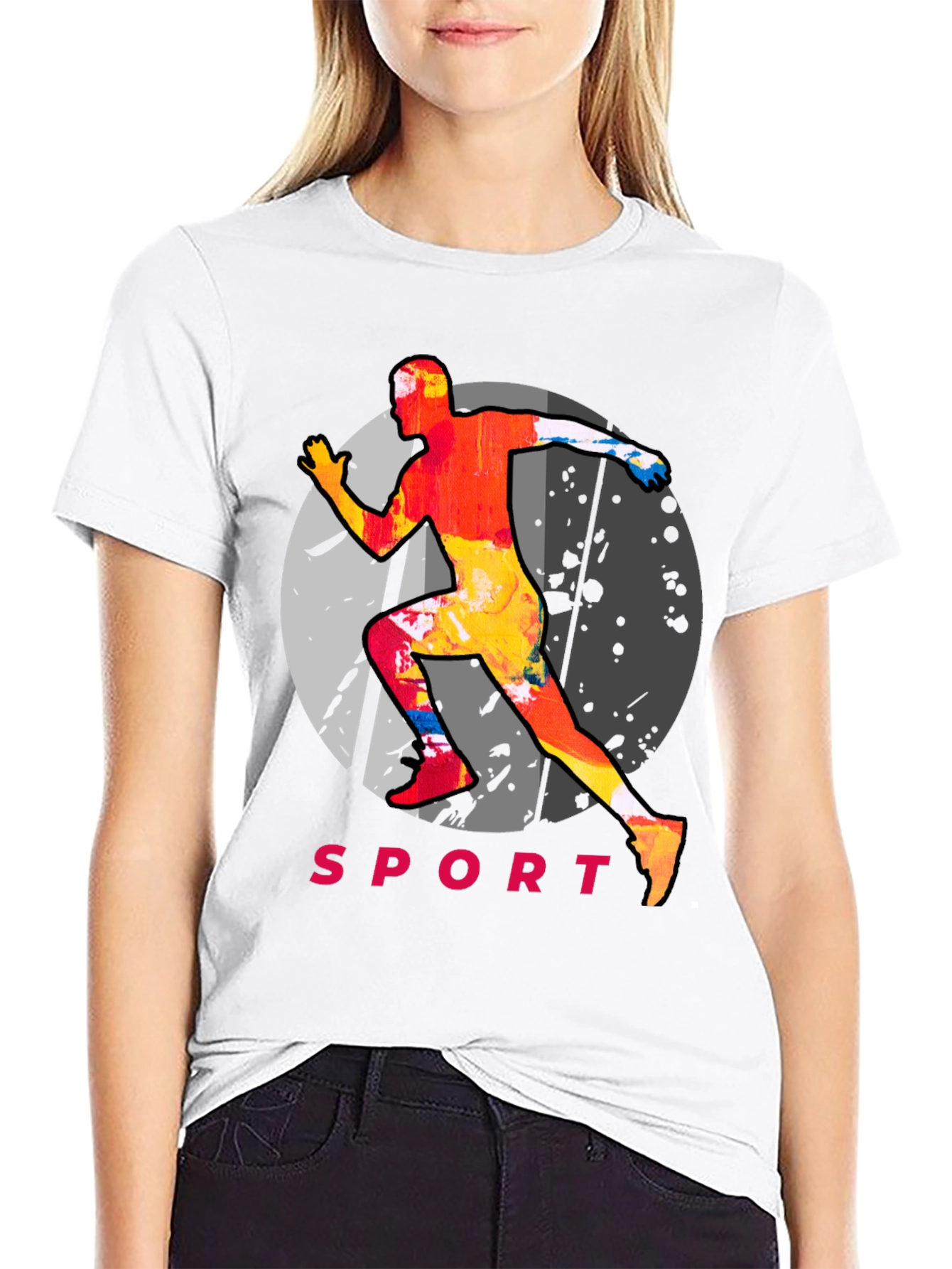 Mens Sport Graphic Tee - Athlete Print