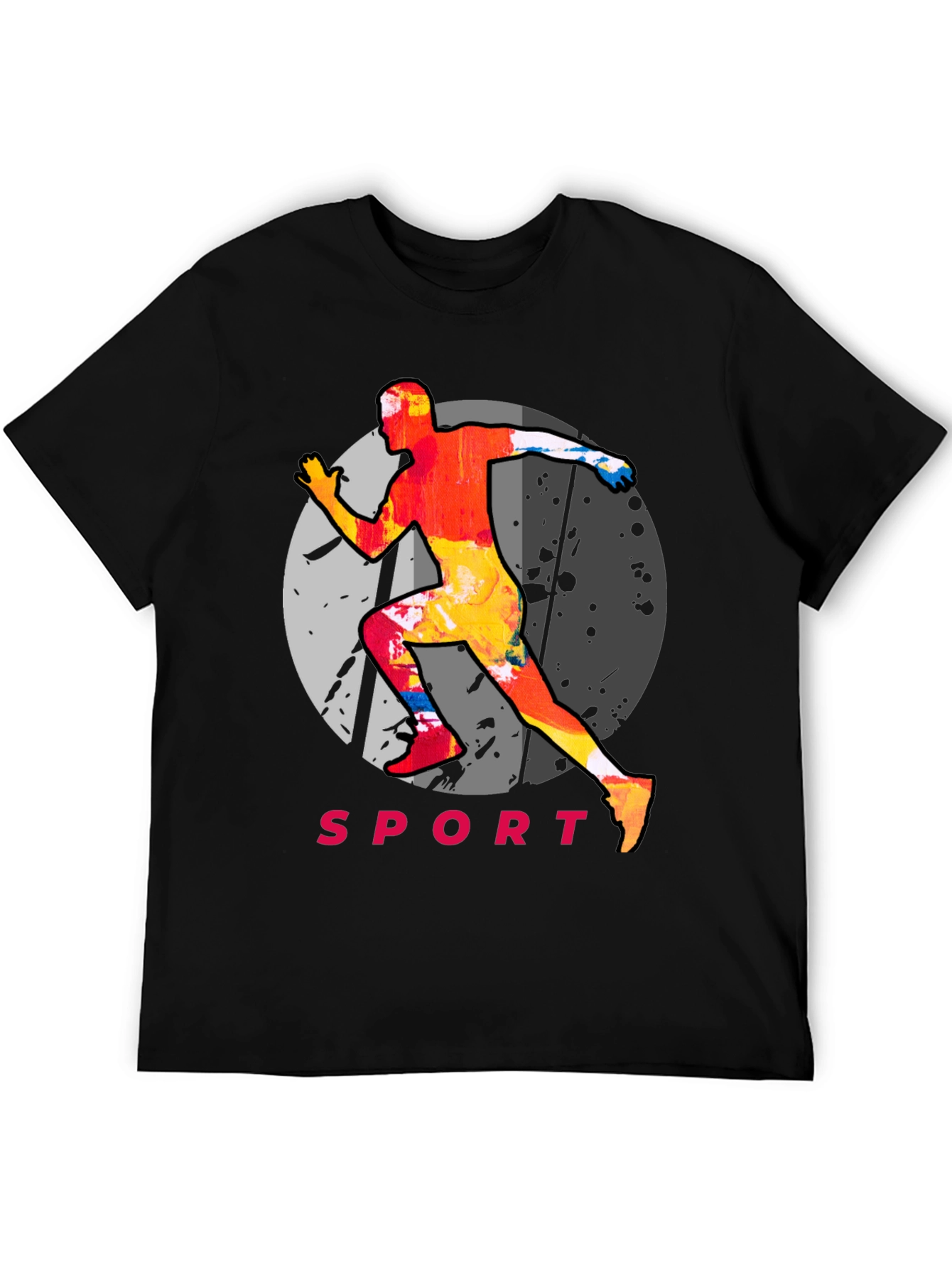 Mens Sport Graphic Tee - Athlete Print