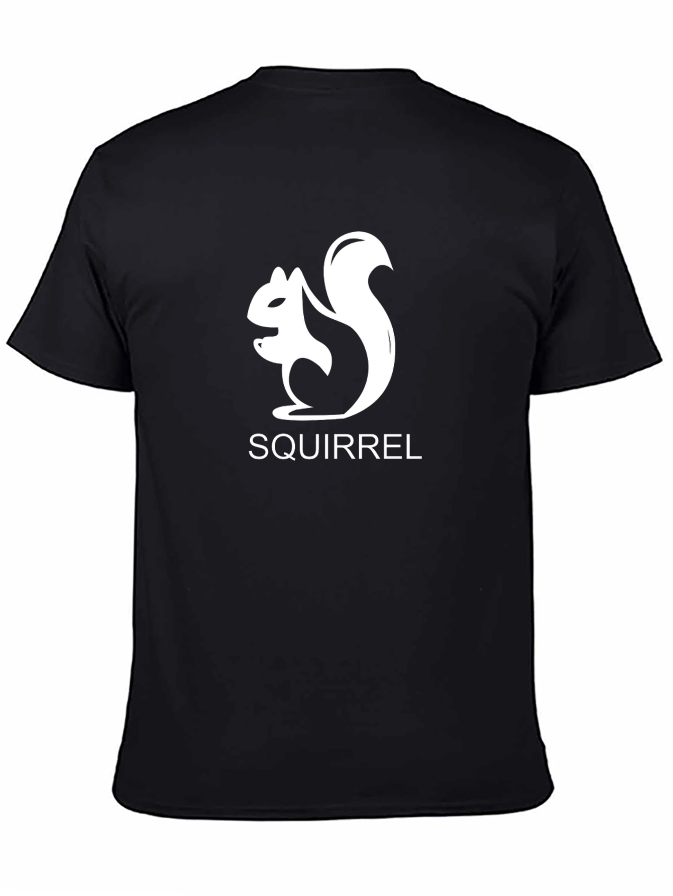 Squirrel Graphic Tee - Black Cotton T-Shirt