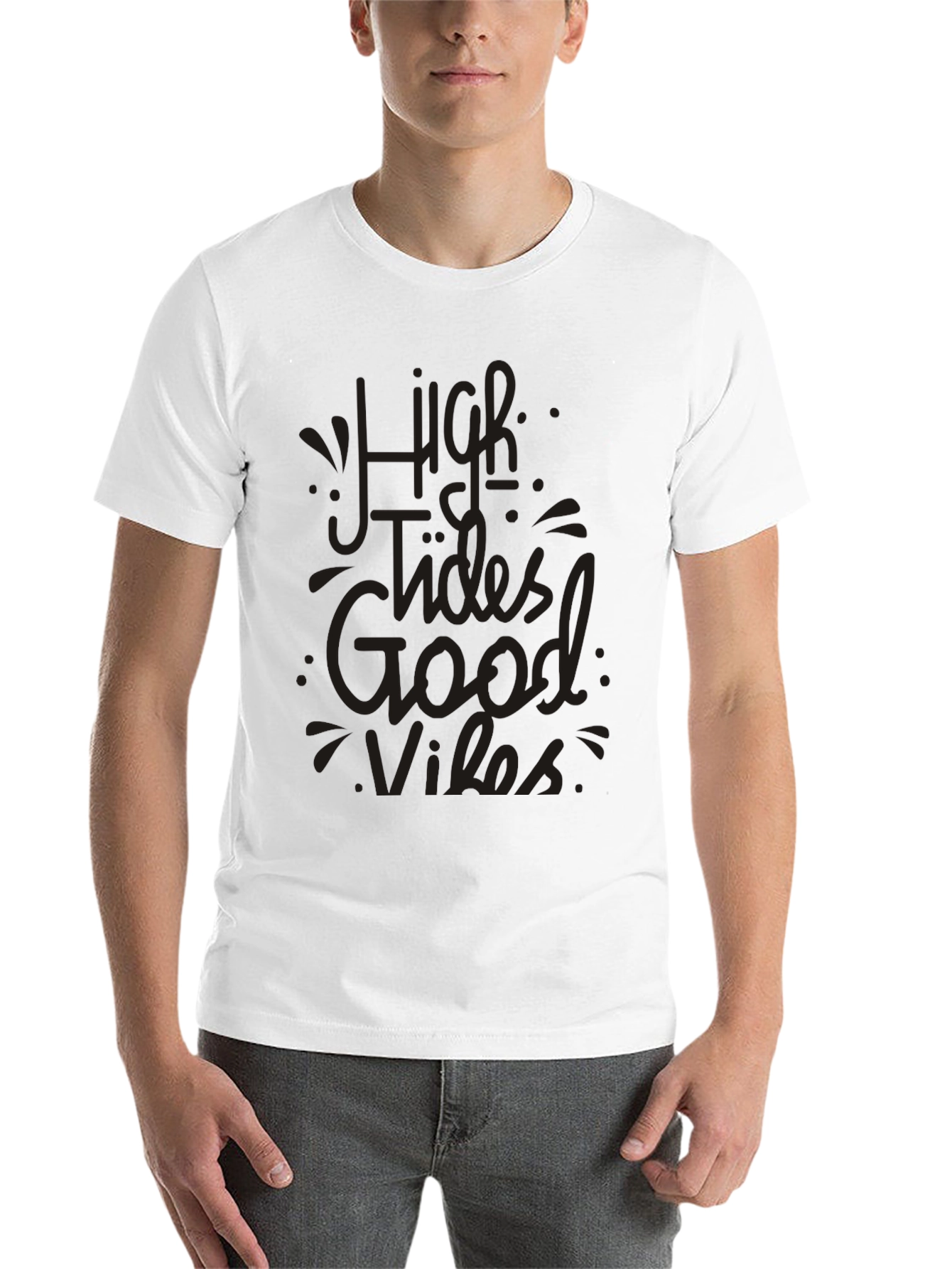 High Tides Good Vibes Graphic Tee - Black