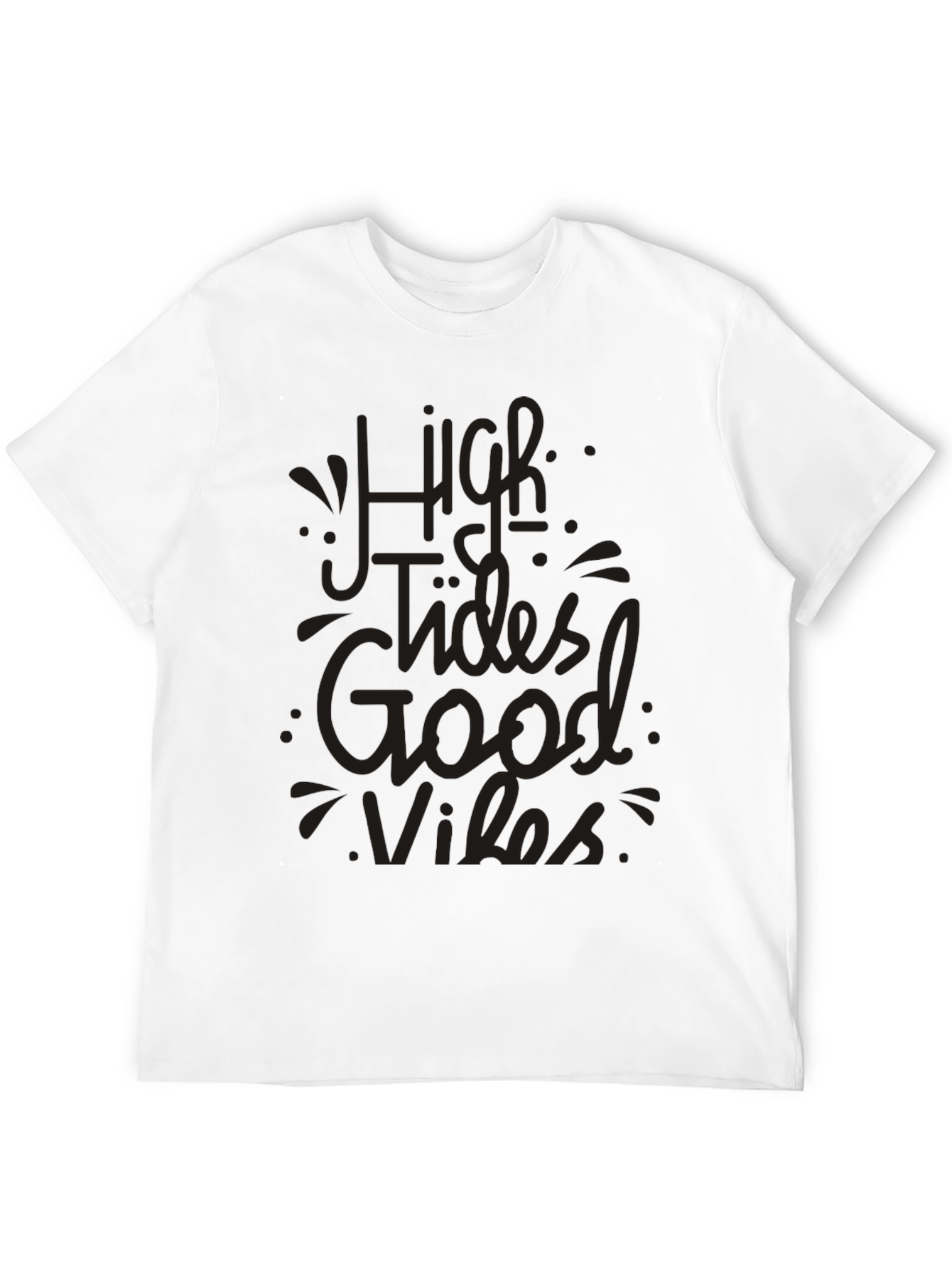 High Tides Good Vibes Graphic Tee - Black