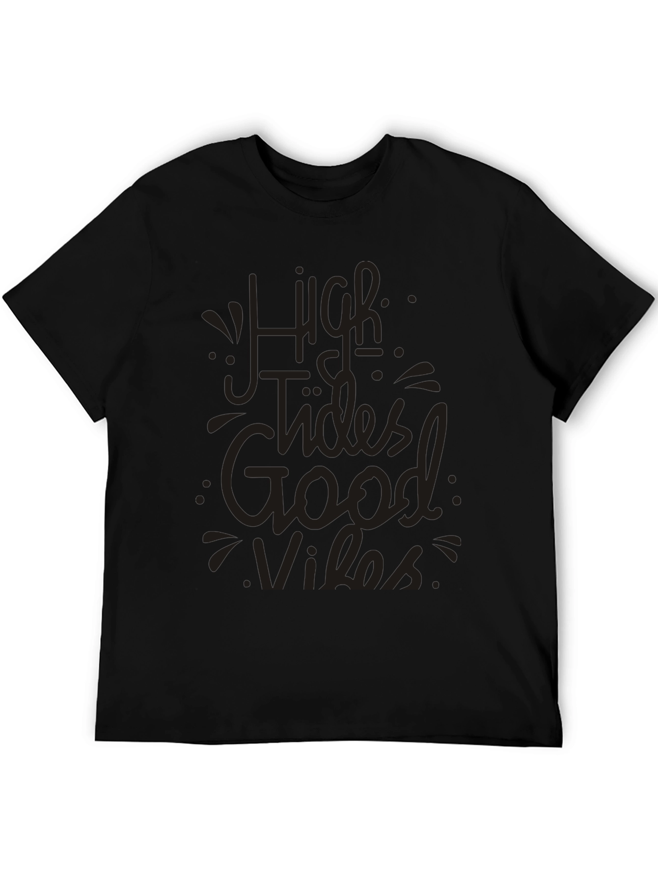 High Tides Good Vibes Graphic Tee - Black